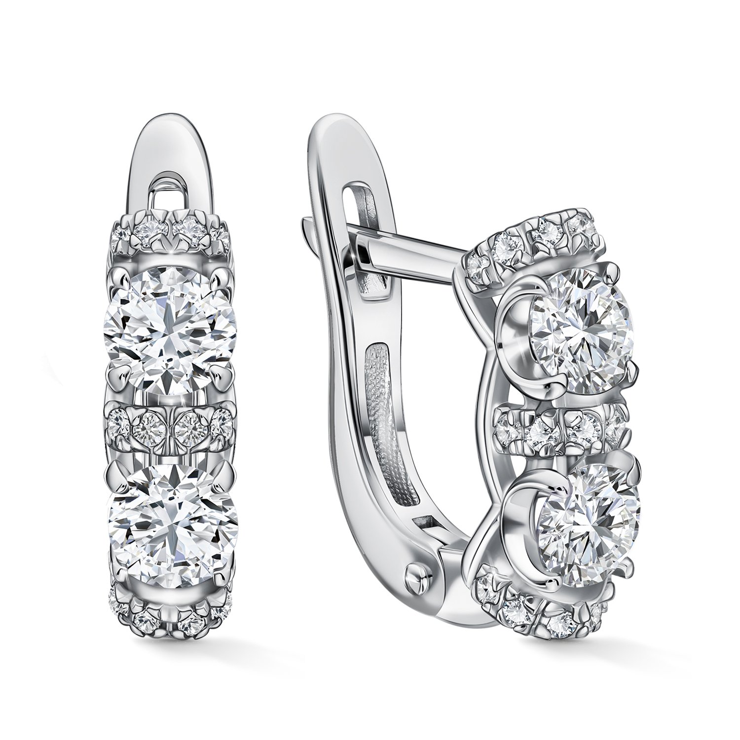 Фото «Золотые серьги с бриллиантами выращенными»