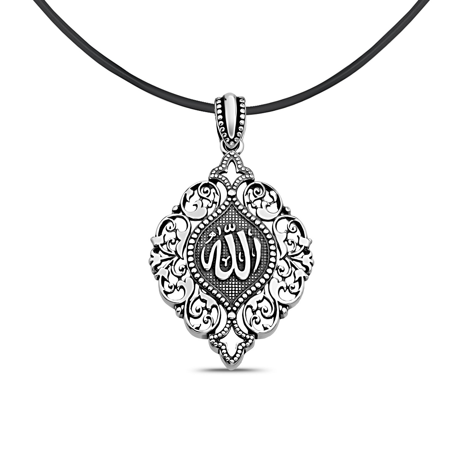 Серебряная подвеска Ислам с чернением