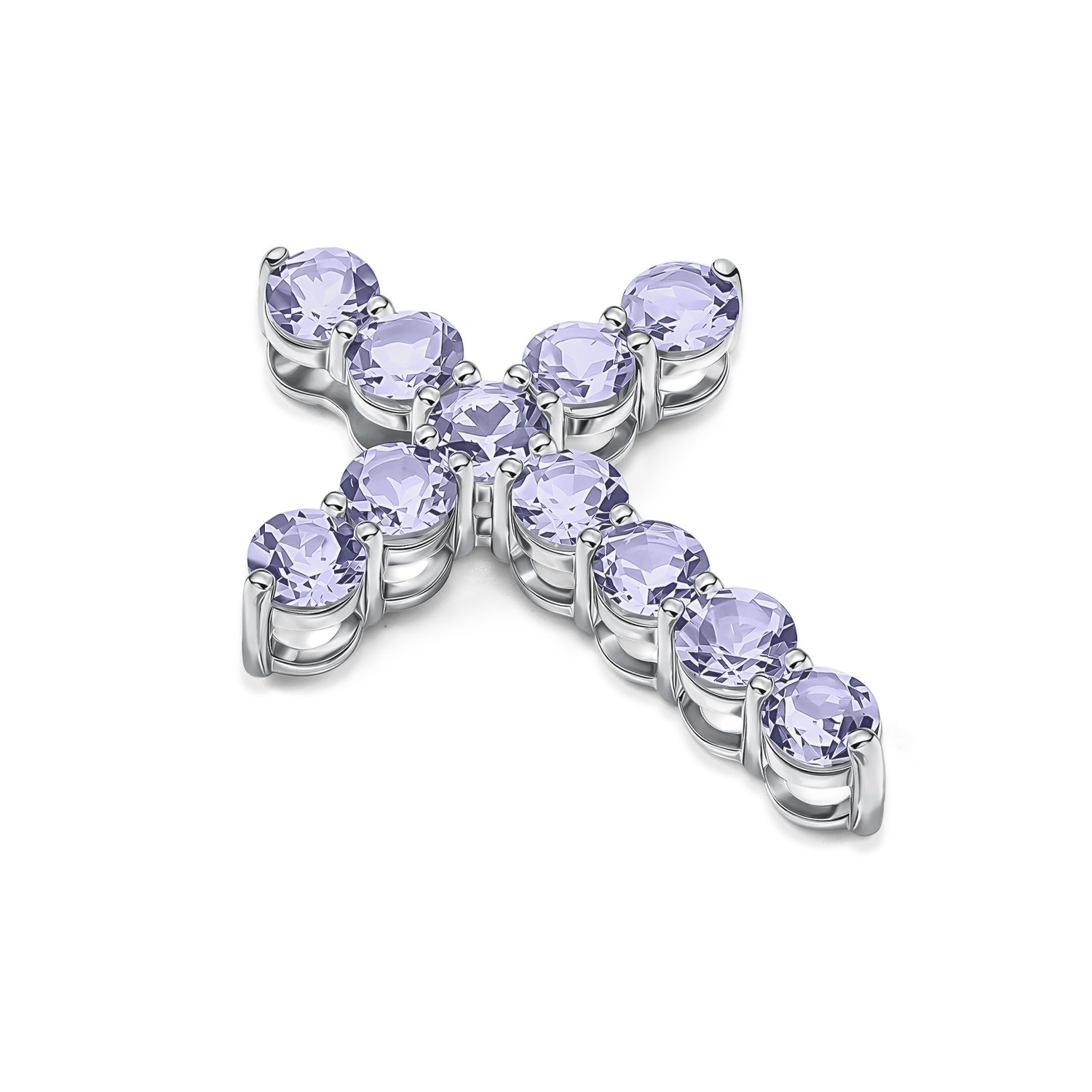 Золотая подвеска с танзанитами