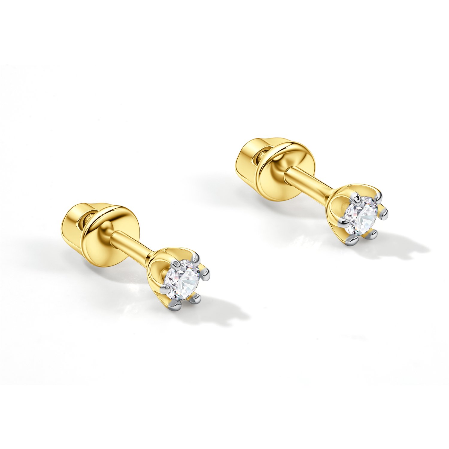 Золотые серьги с бриллиантами