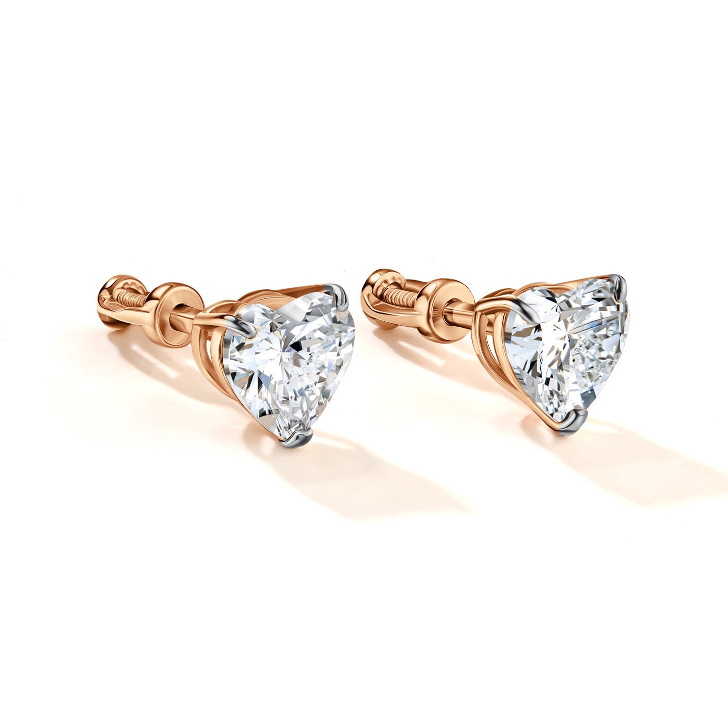 Золотые серьги с фианитами