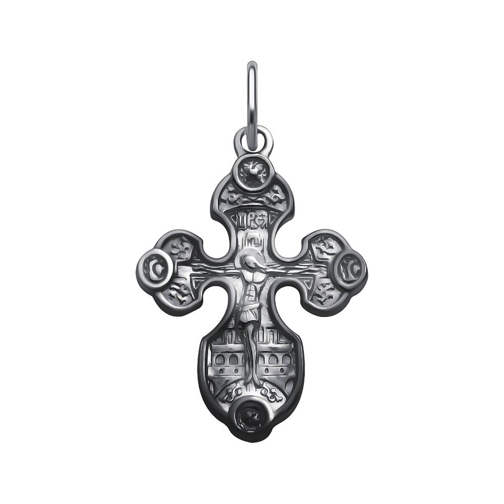 Серебряный крест с чернением
