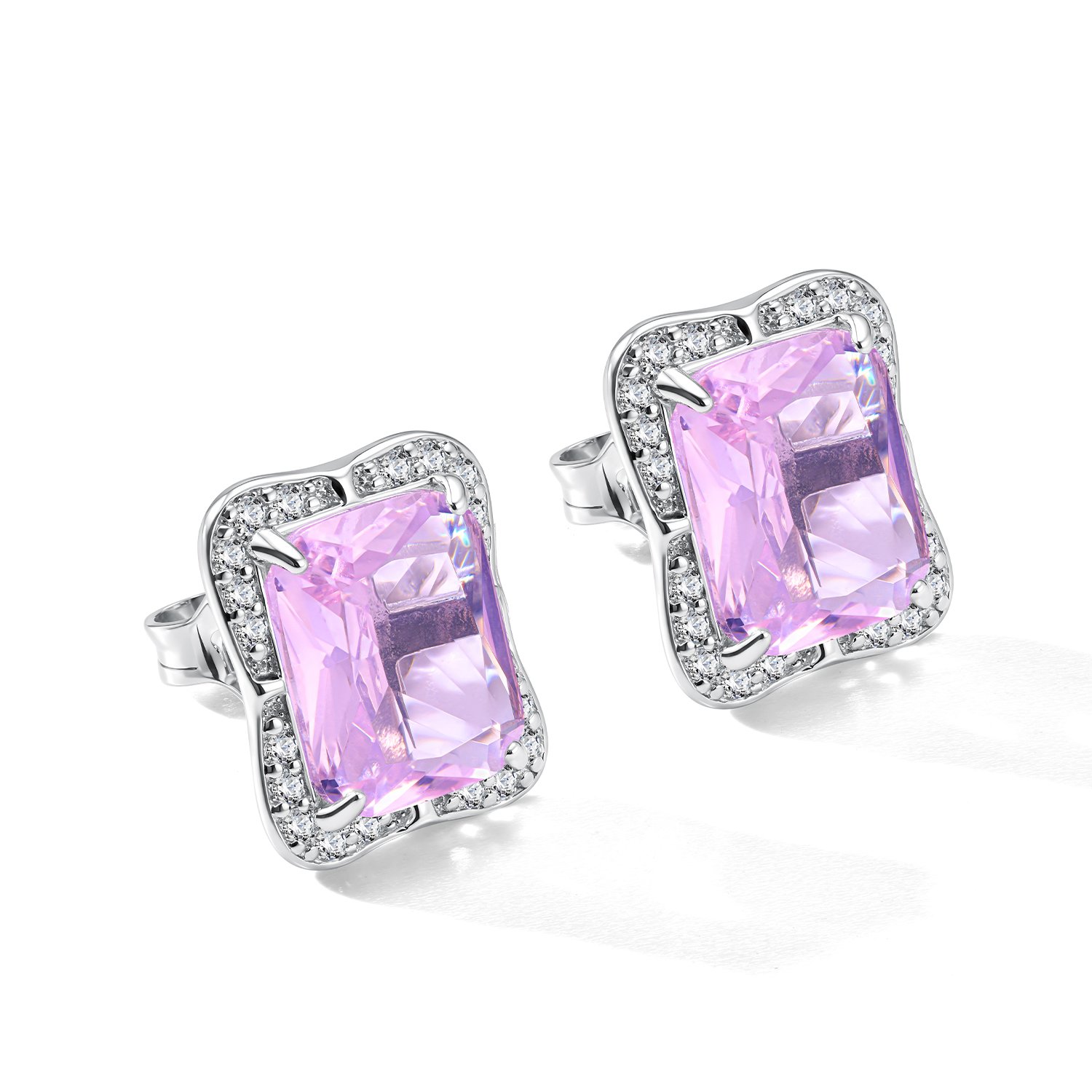 Серебряные серьги с фианитами