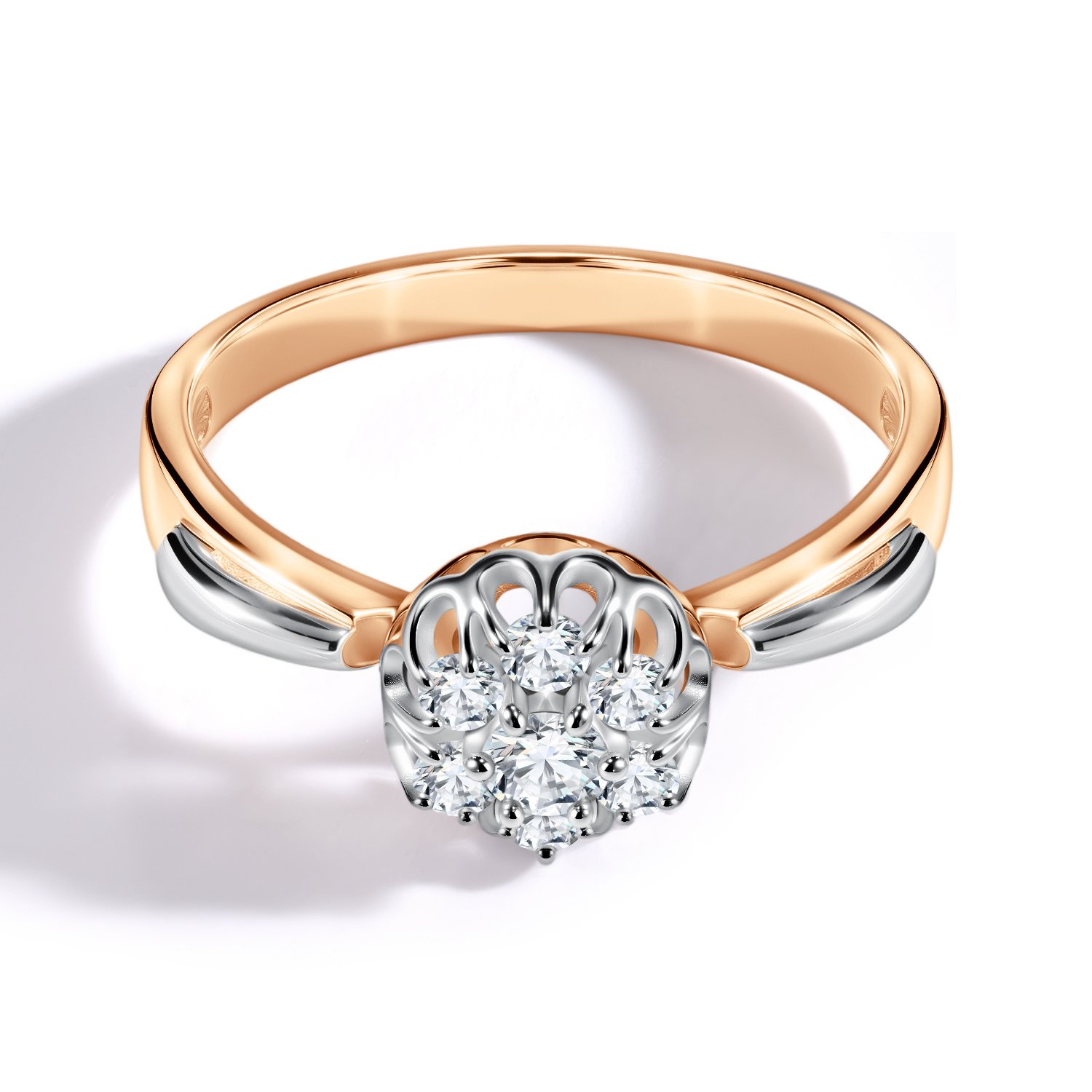 Золотое кольцо с бриллиантами