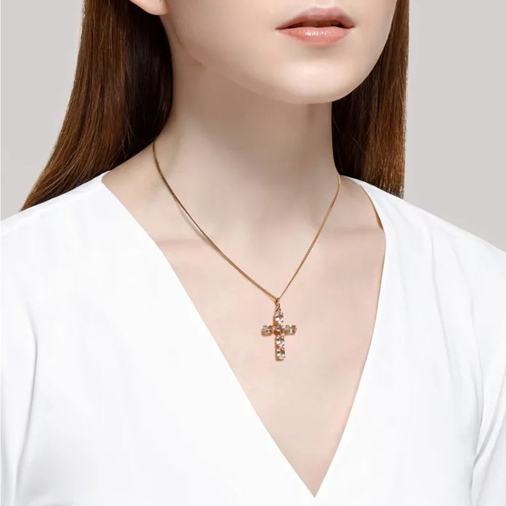 Золотая подвеска с горным хрусталем