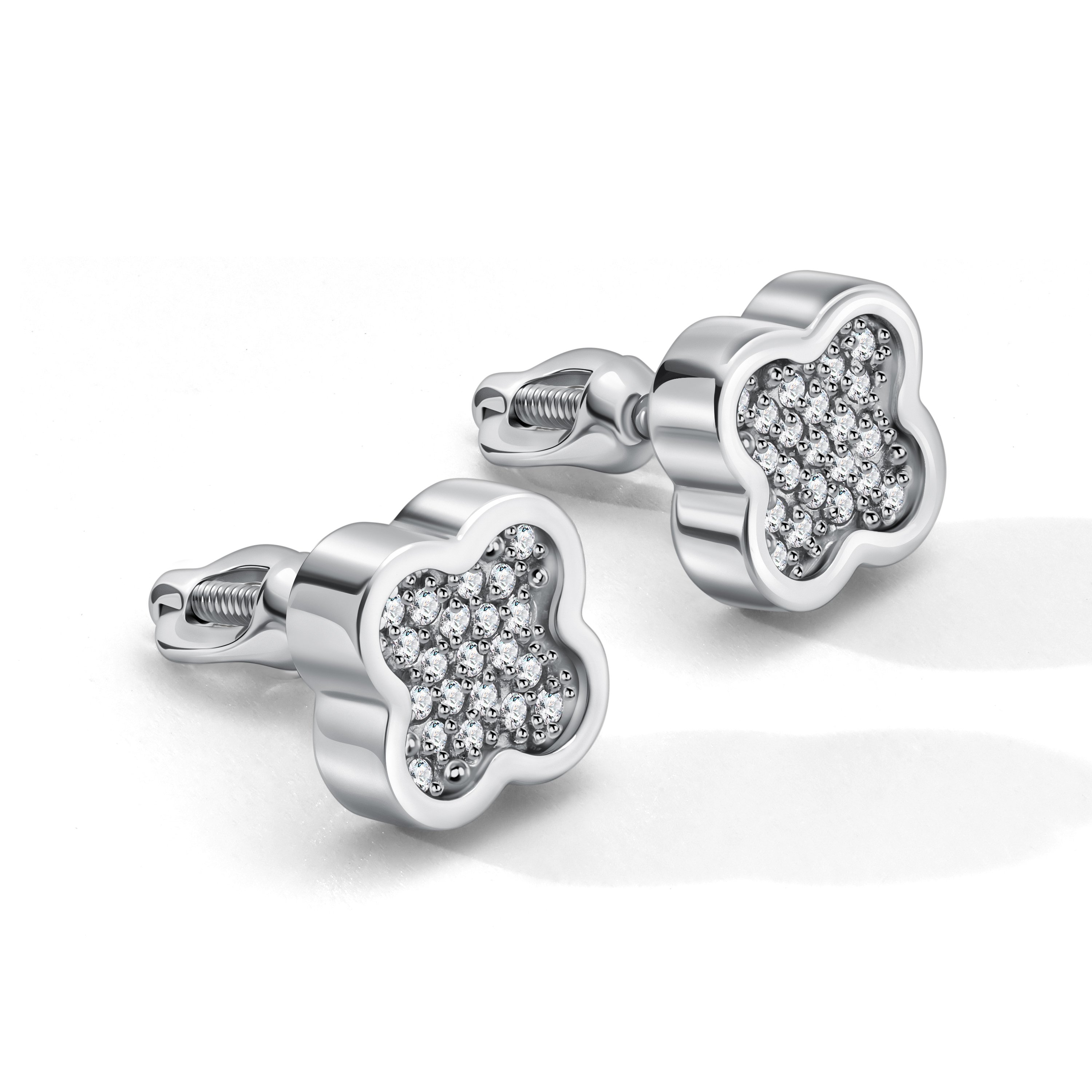 Золотые серьги с бриллиантами