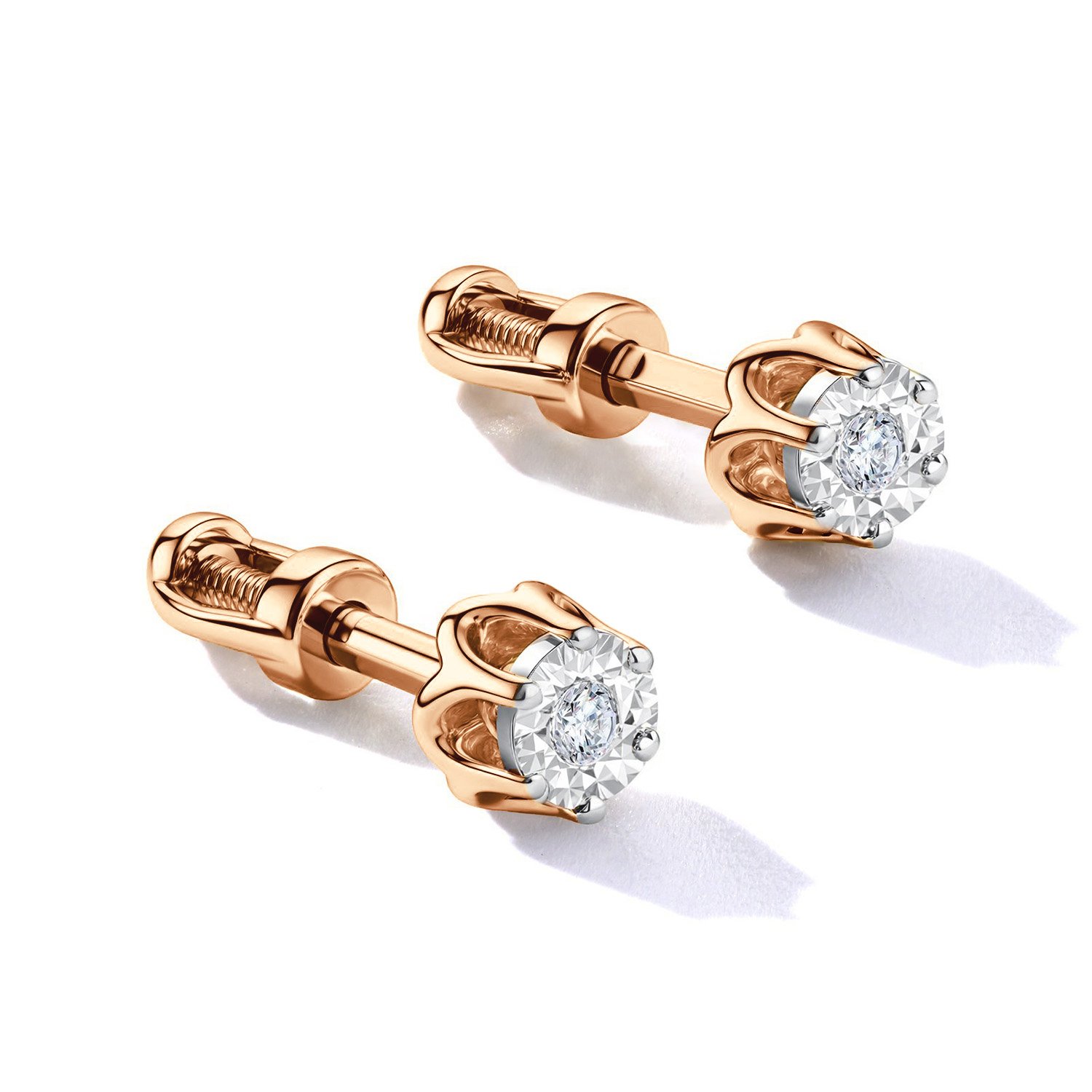 Золотые серьги с бриллиантами