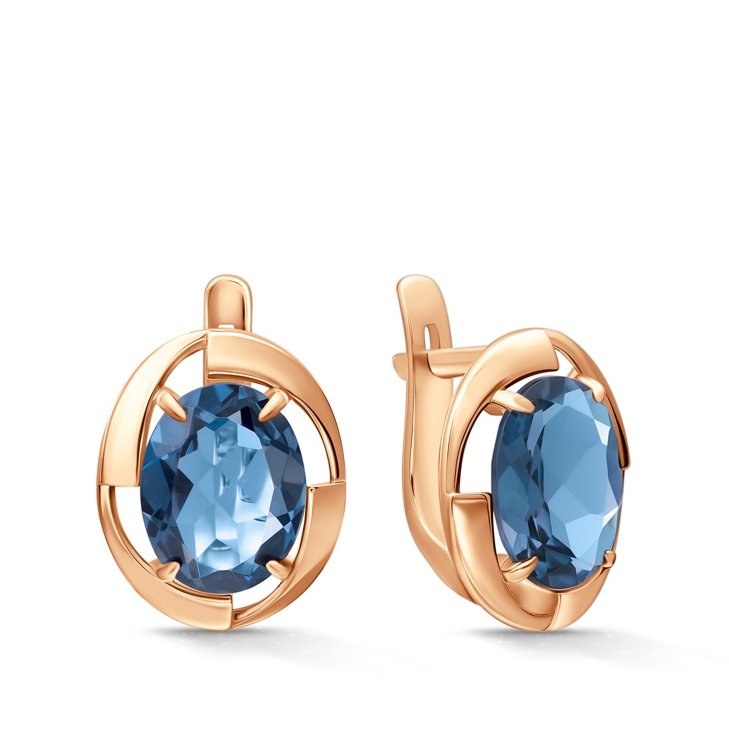 Фото «Золотые серьги с топазами London»