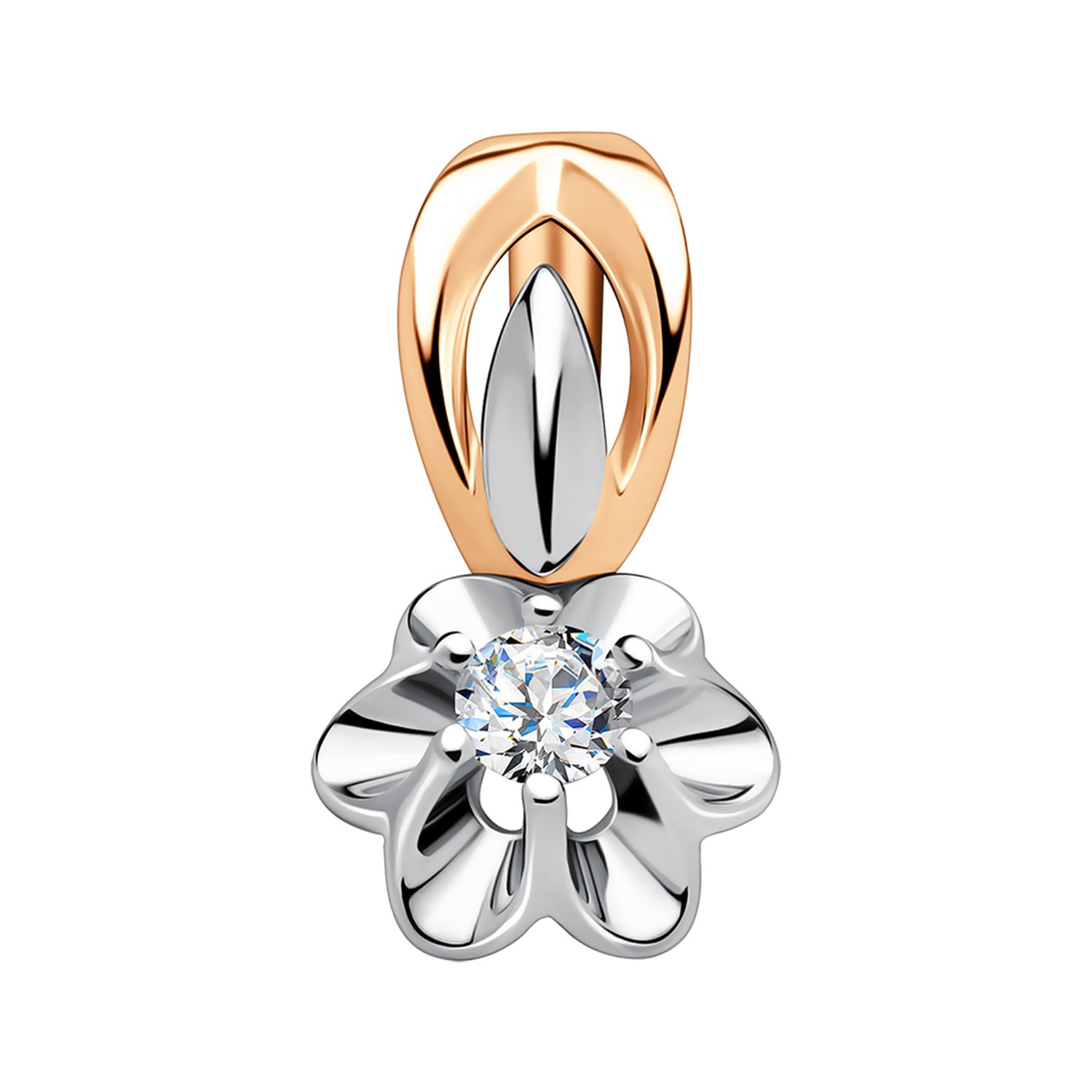 Золотая подвеска с бриллиантом