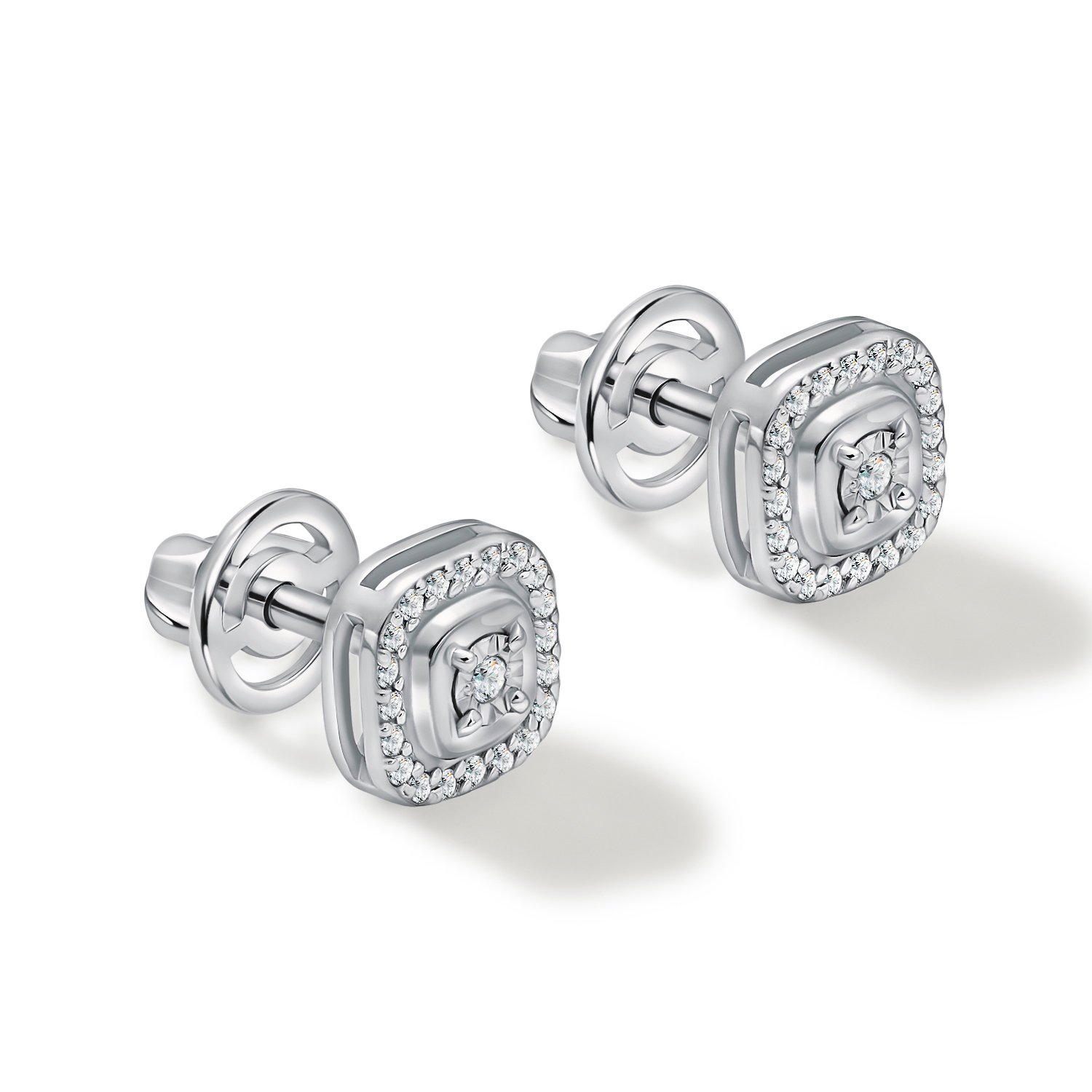 Золотые серьги с бриллиантами