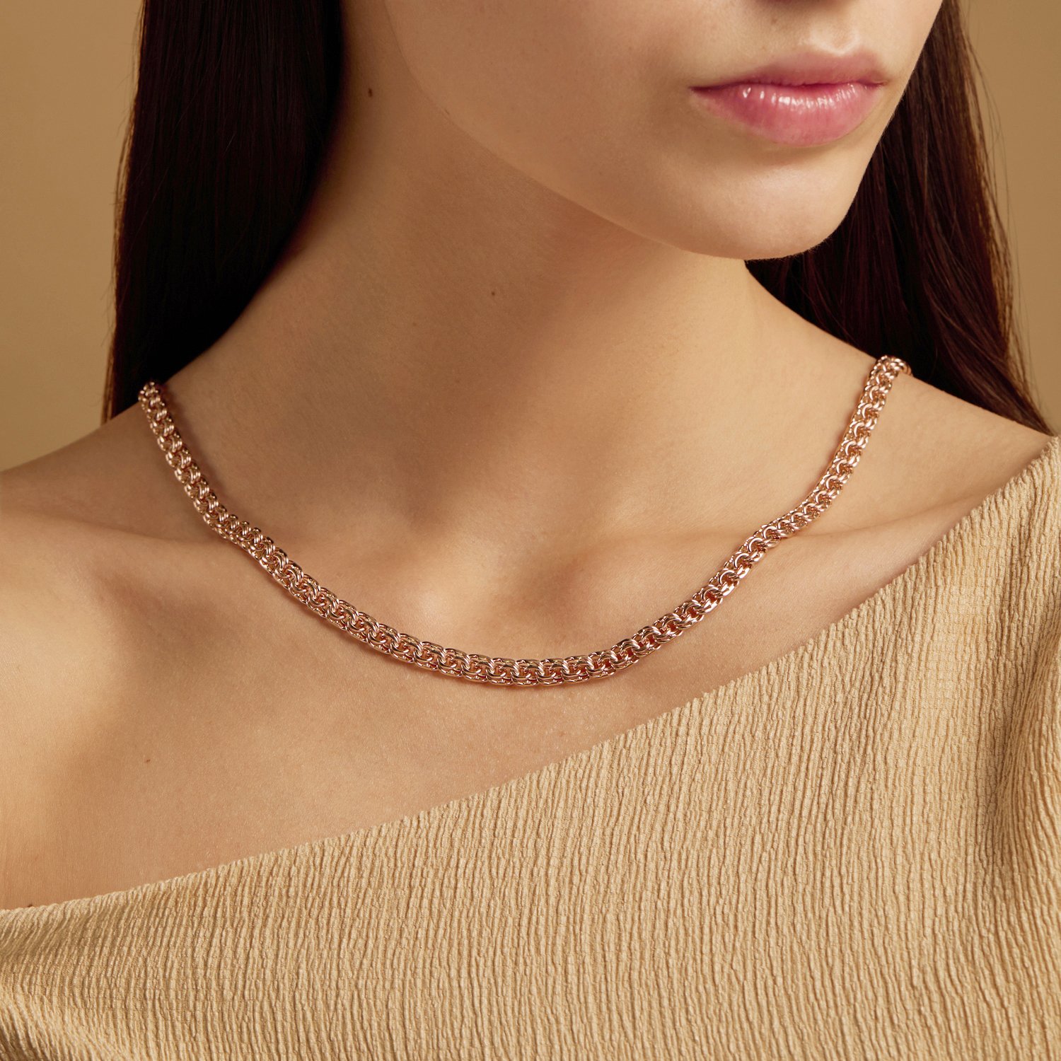 Золотая цепь ручной работы полновесная