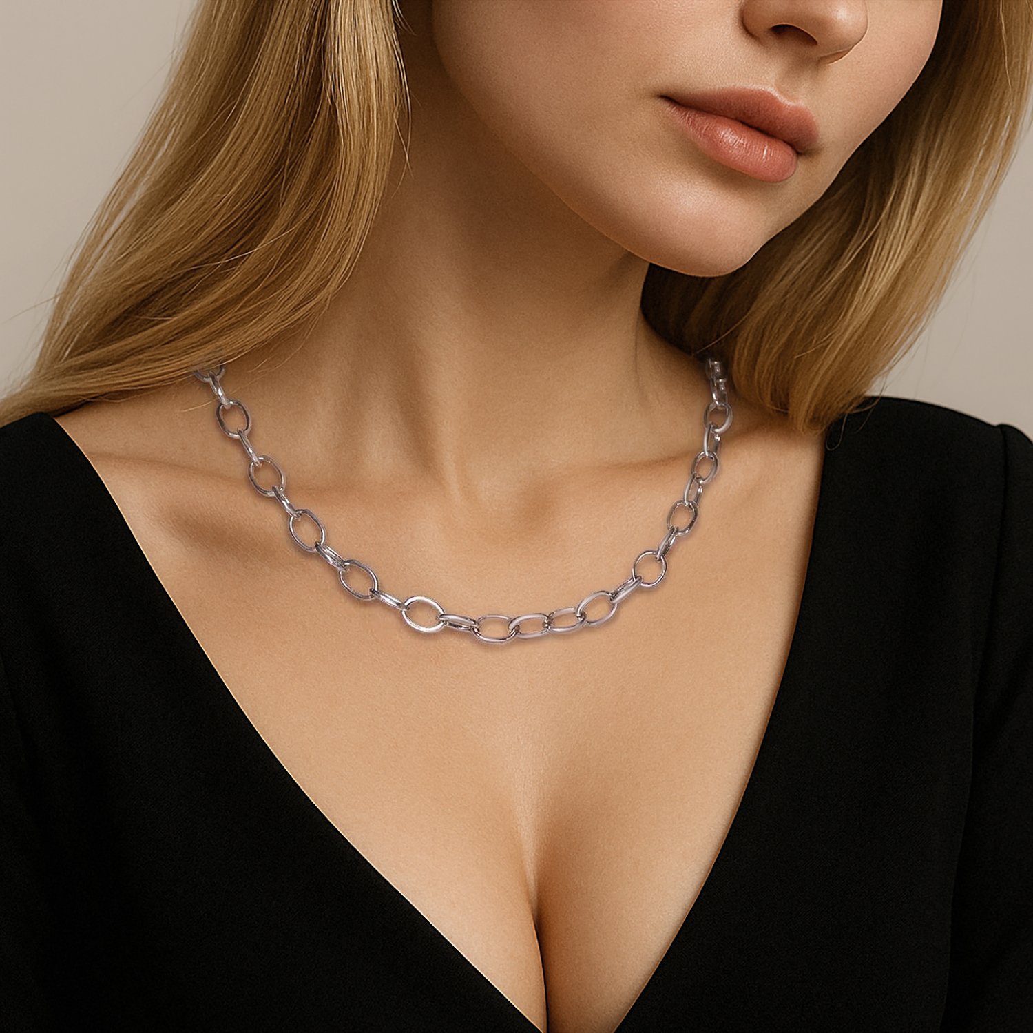 Серебряное колье