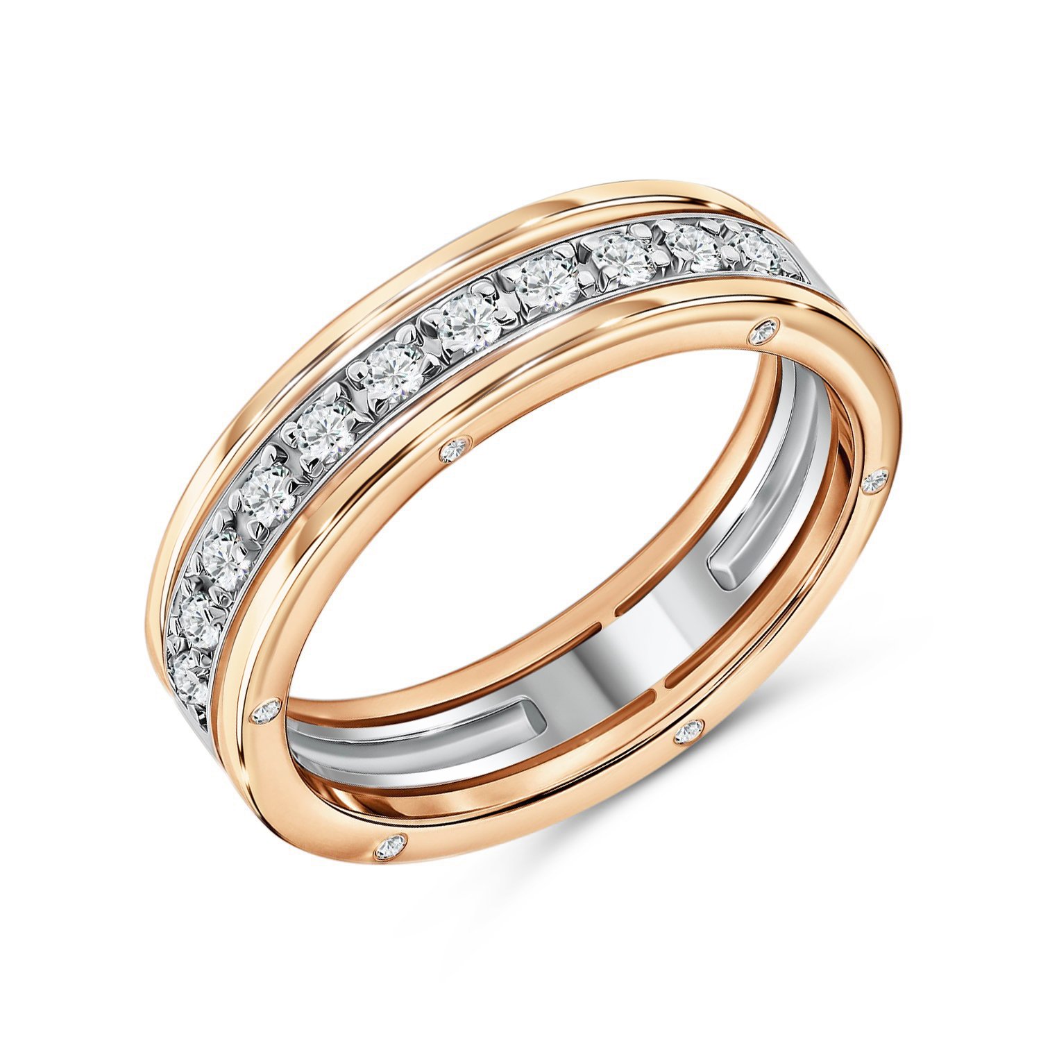 Фото «Золотое обручальное кольцо с бриллиантами»