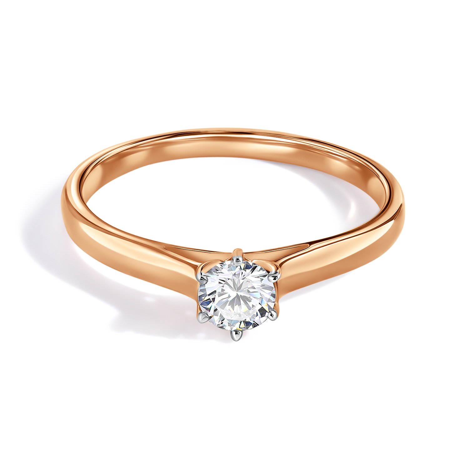 Золотое кольцо с бриллиантом