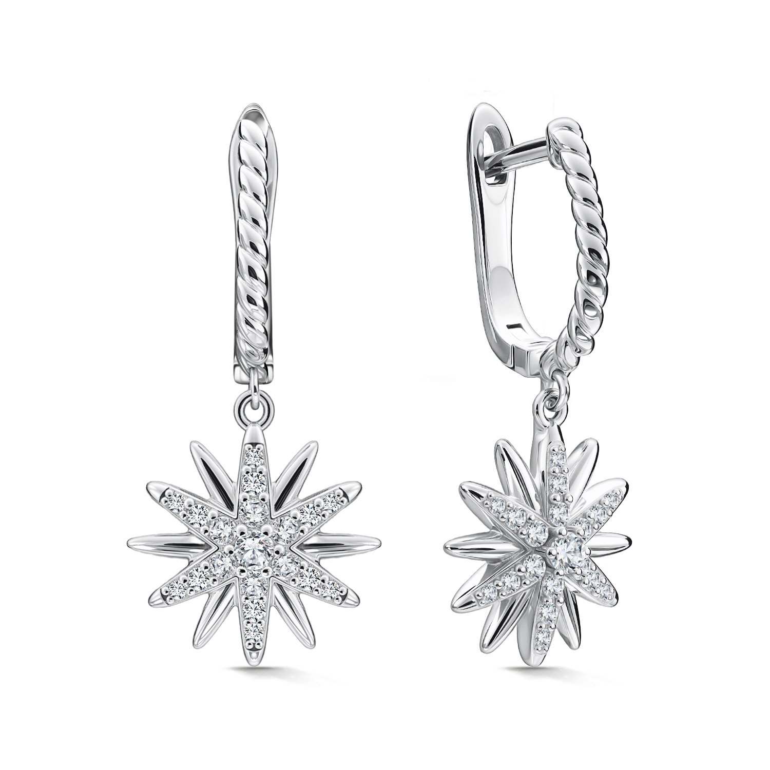 Фото «Серебряные серьги с фианитами»