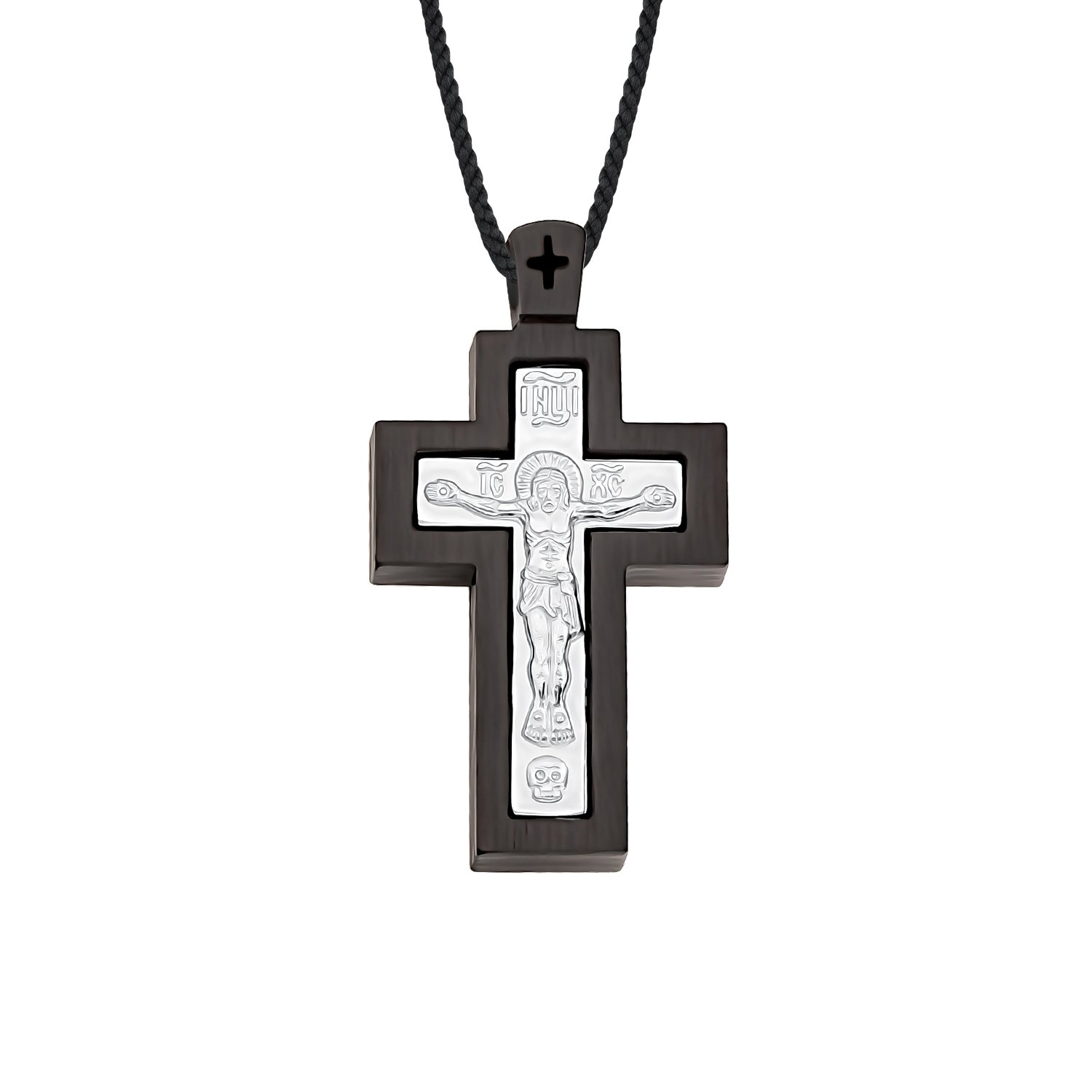 Деревянный православный крест с серебром