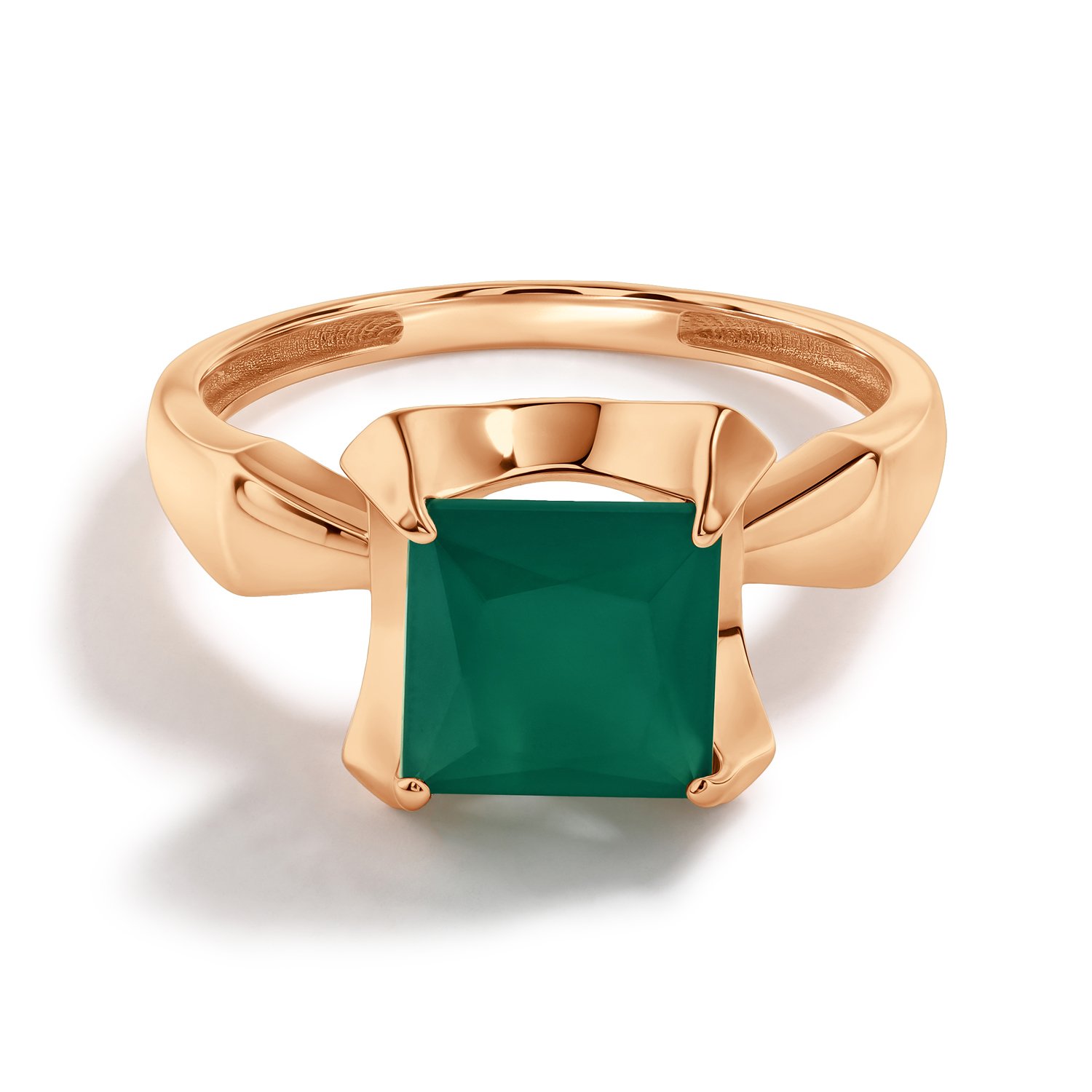 Золотое кольцо с агатом