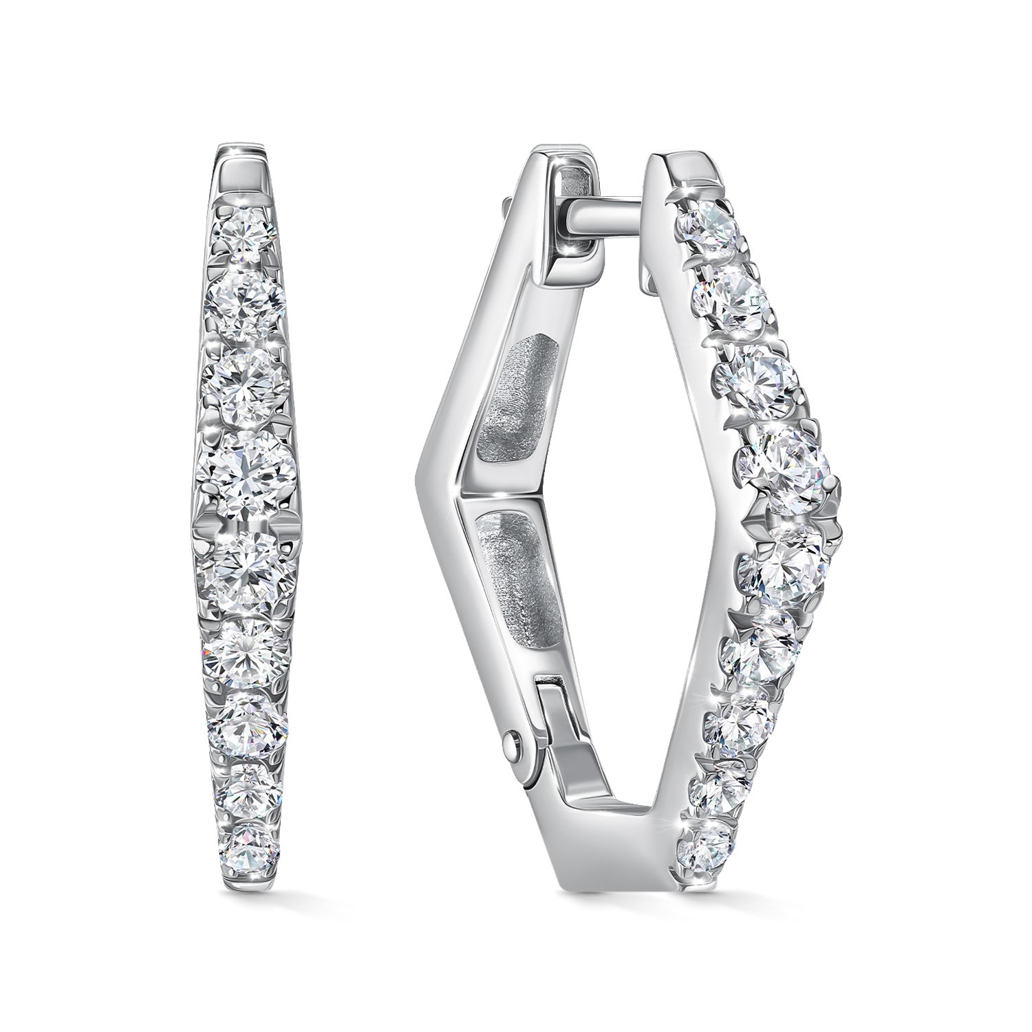 Фото «Серебряные серьги с бриллиантами выращенными»