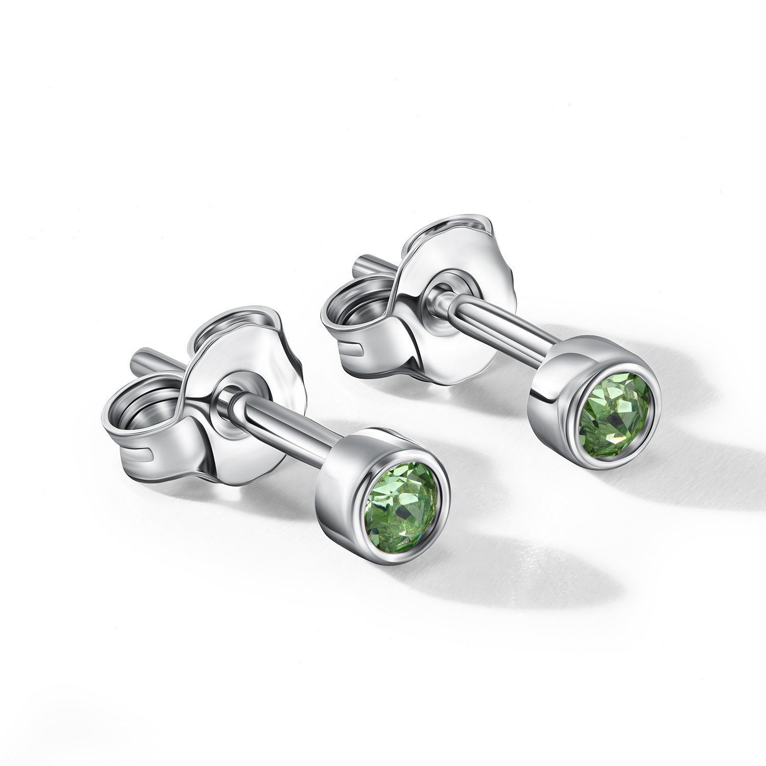 Серебряные серьги с кристаллами Swarovski