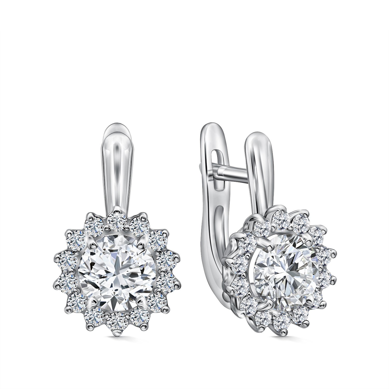 Фото «Золотые серьги с бриллиантами выращенными»