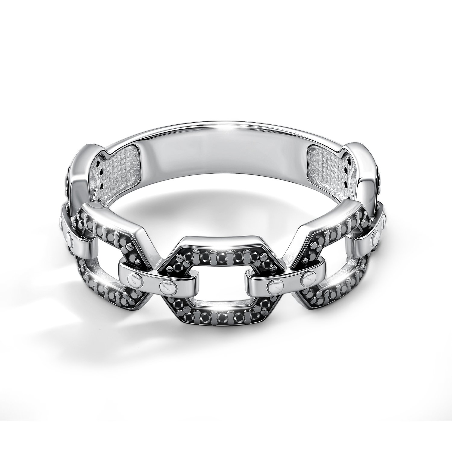 Серебряная печатка с фианитами