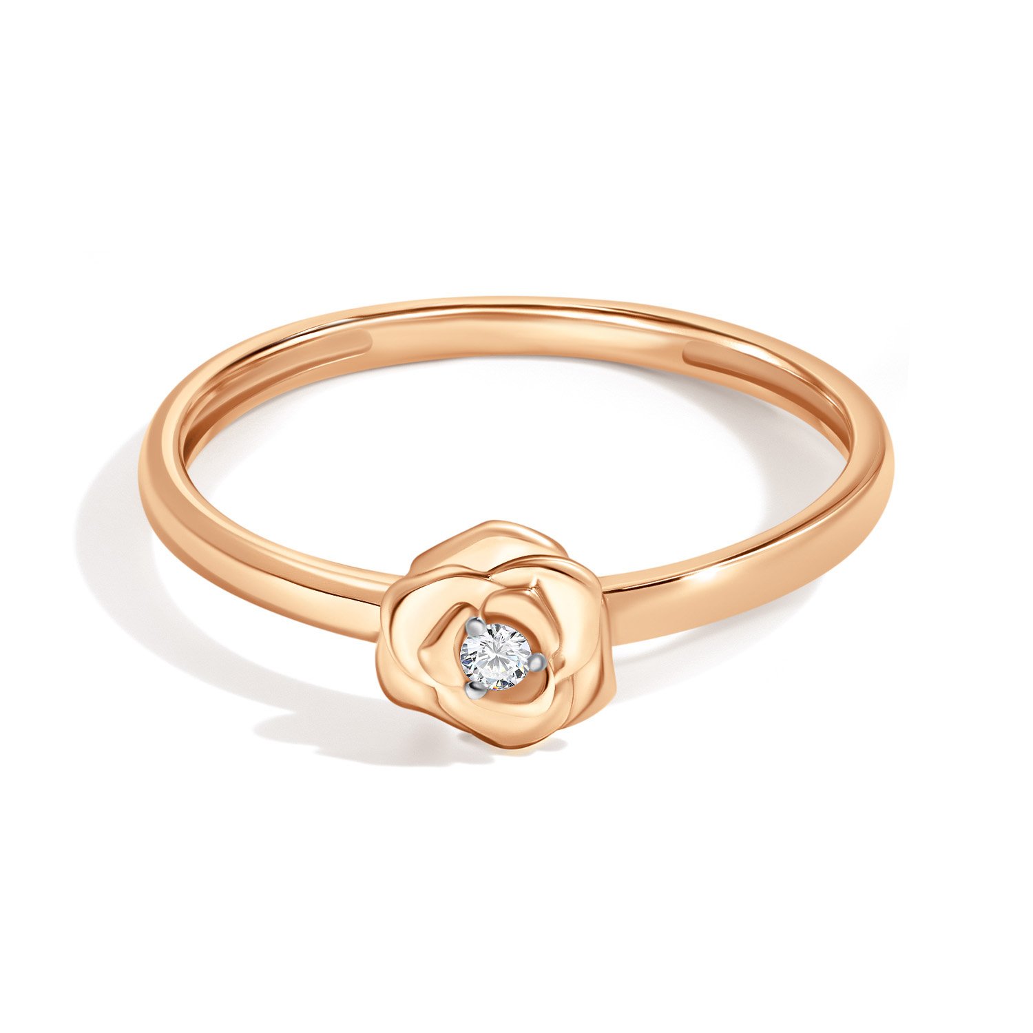 Золотое кольцо с фианитом