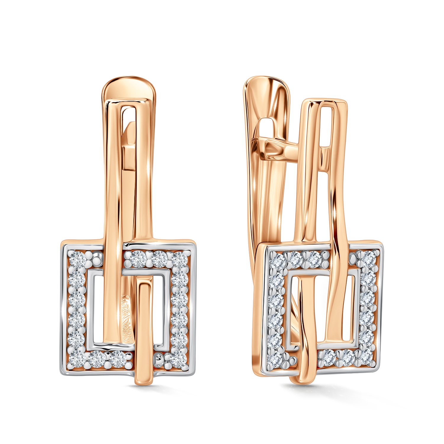 Фото «Золотые серьги с фианитами»