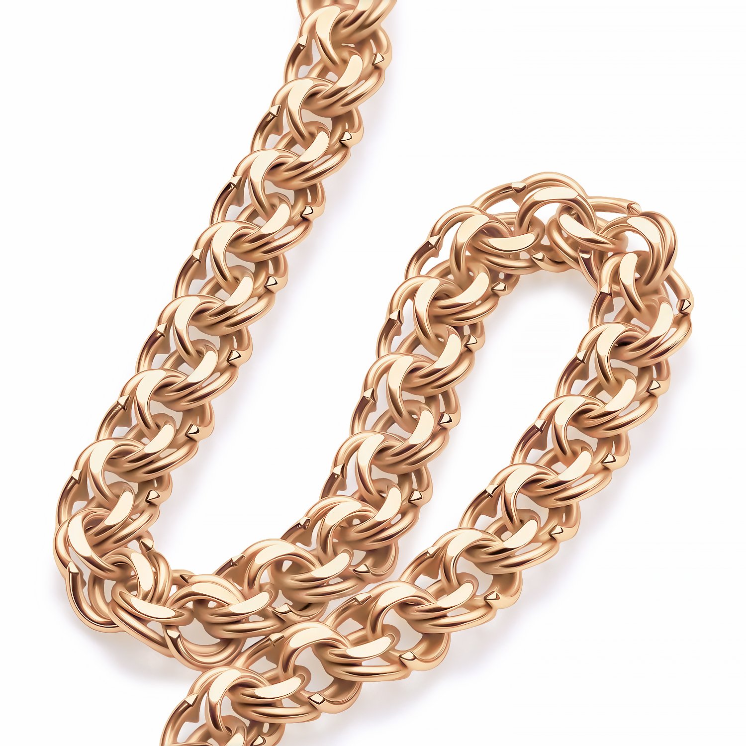 Золотой браслет облегченный