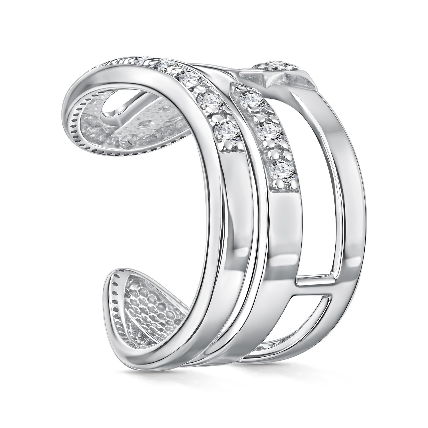 Фото «Серебряная серьга с фианитами»