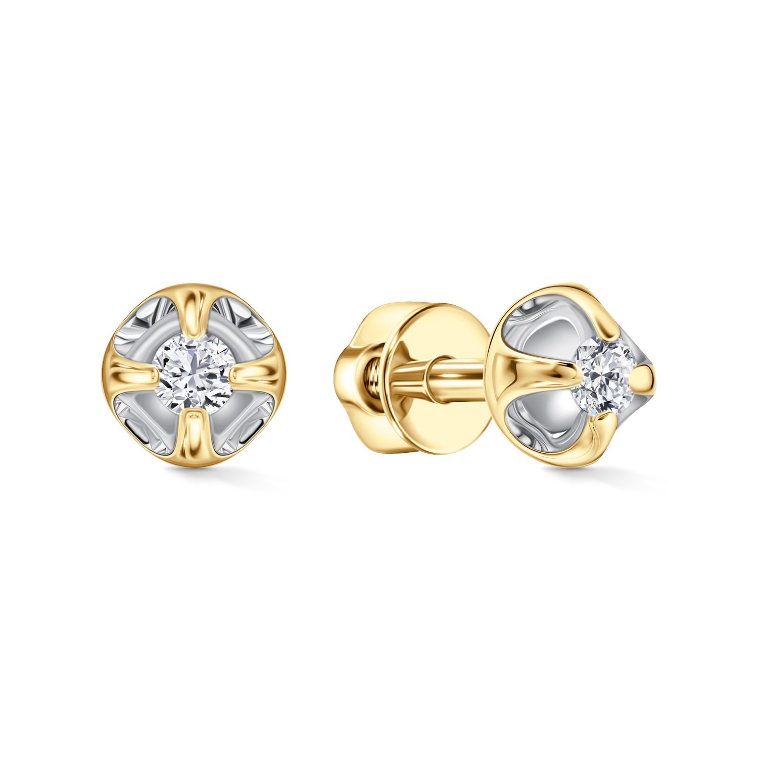 Фото «Золотые серьги с бриллиантами»