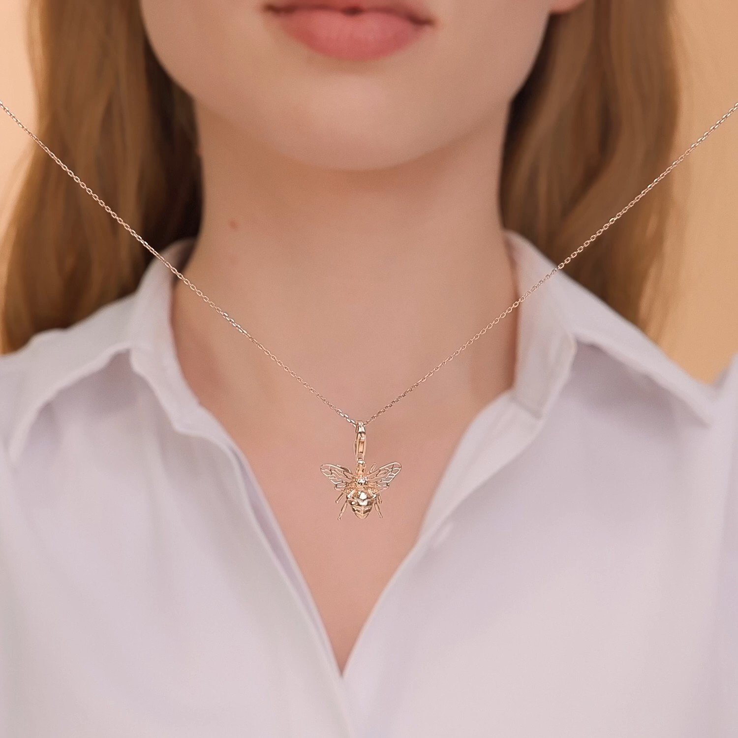 Серебряная подвеска-знак «Шмель»