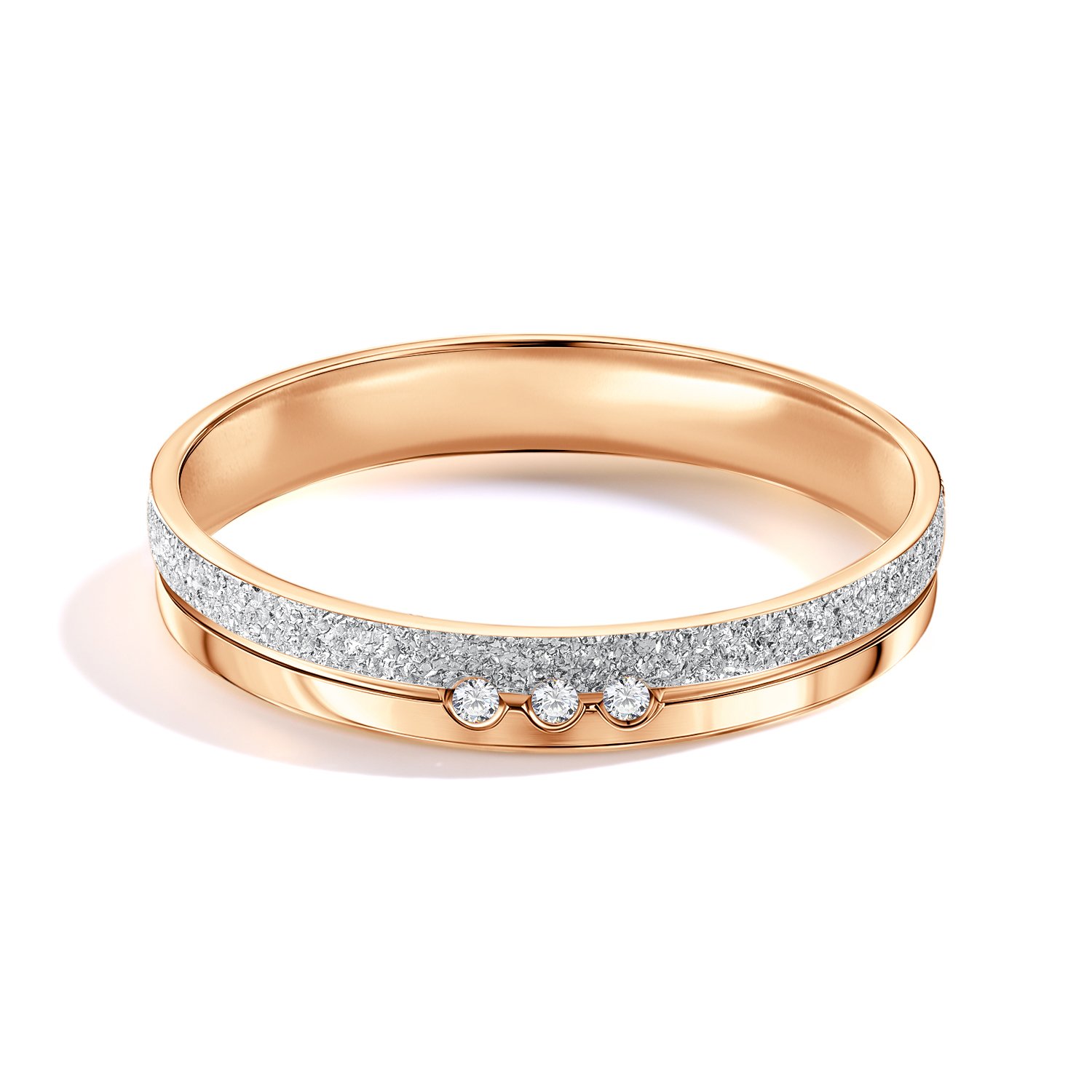 Золотое обручальное кольцо с бриллиантами