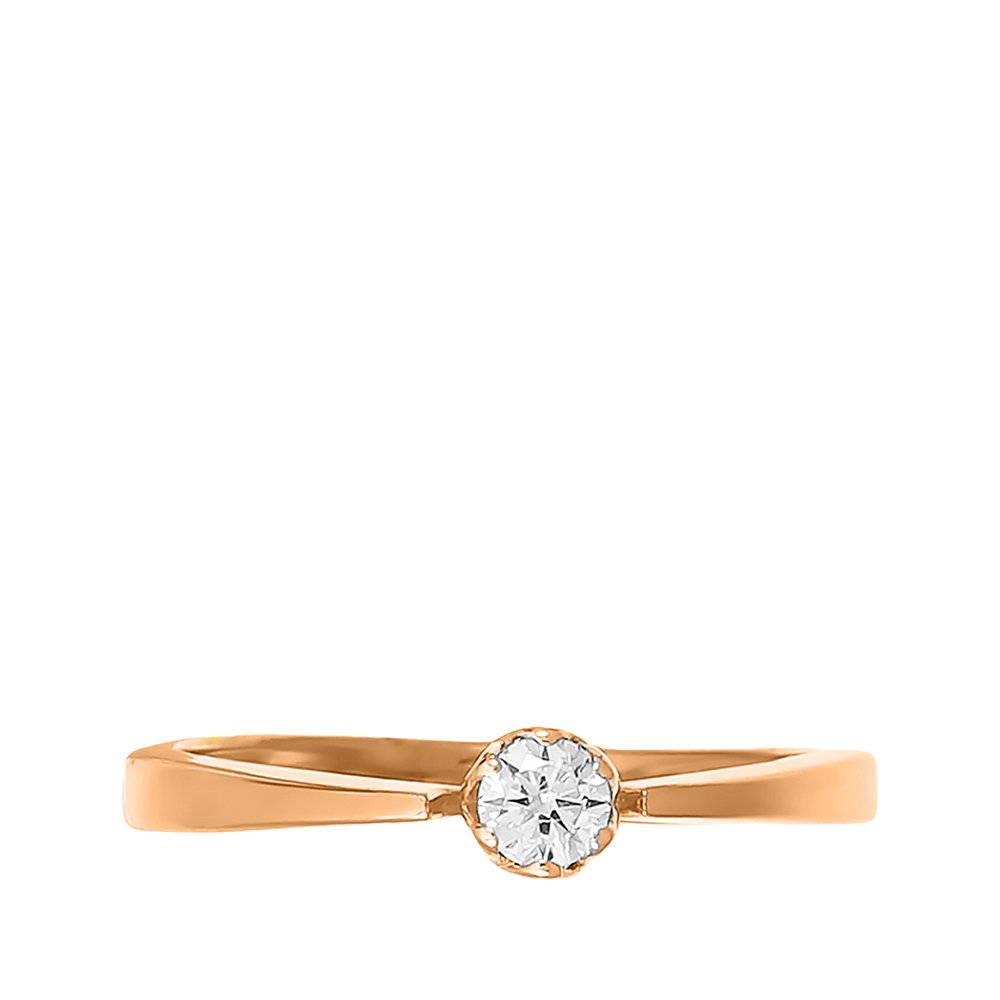 Золотое кольцо с фианитом