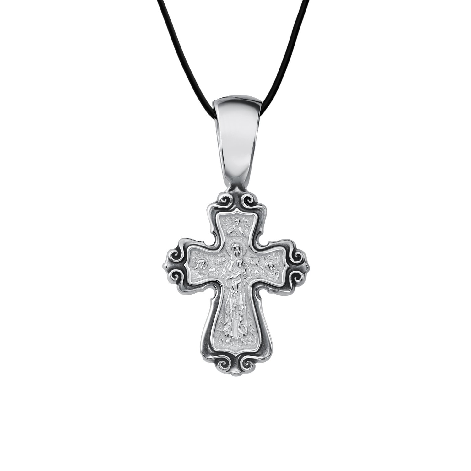Серебряный крест с чернением