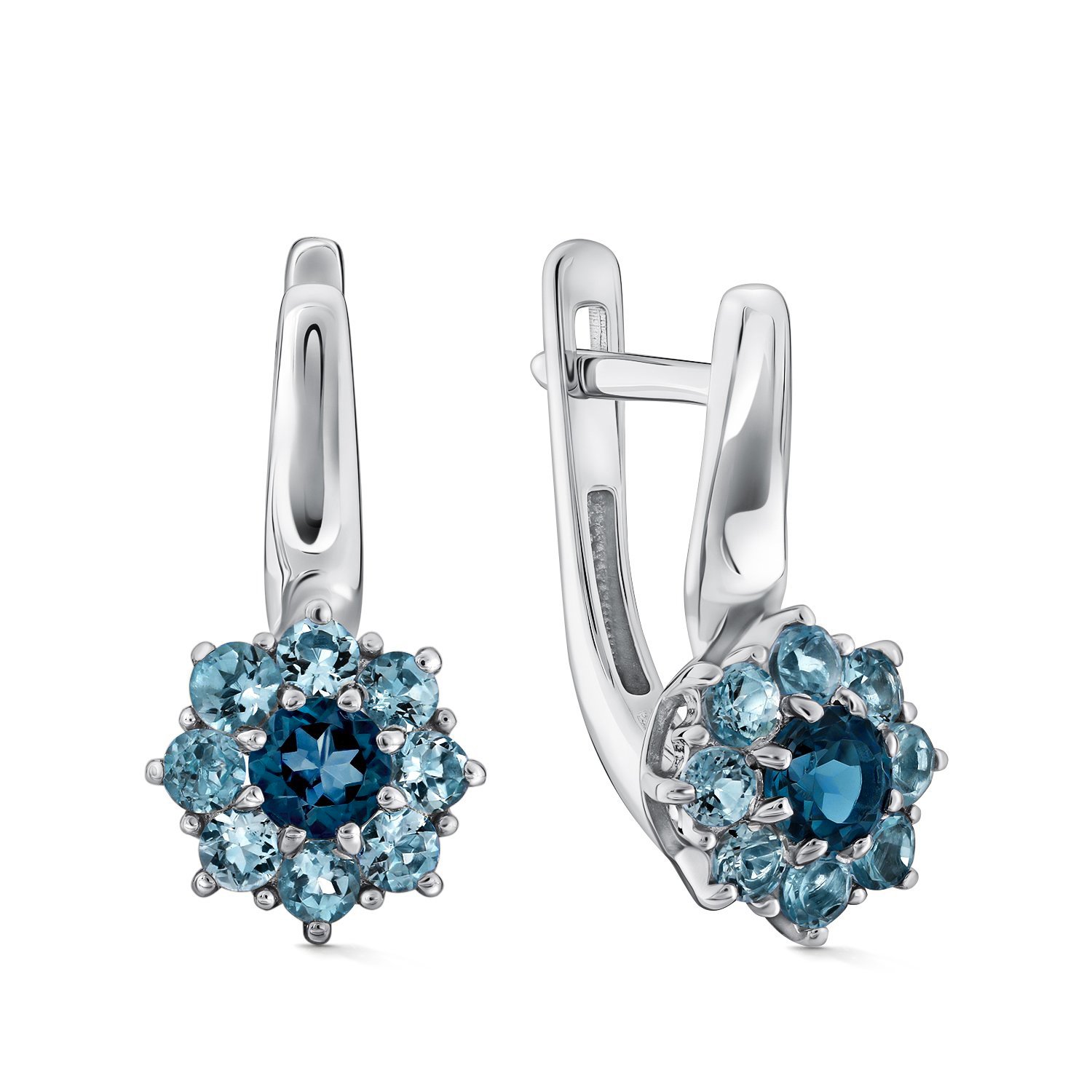 Фото «Золотые серьги с топазами London, Swiss»