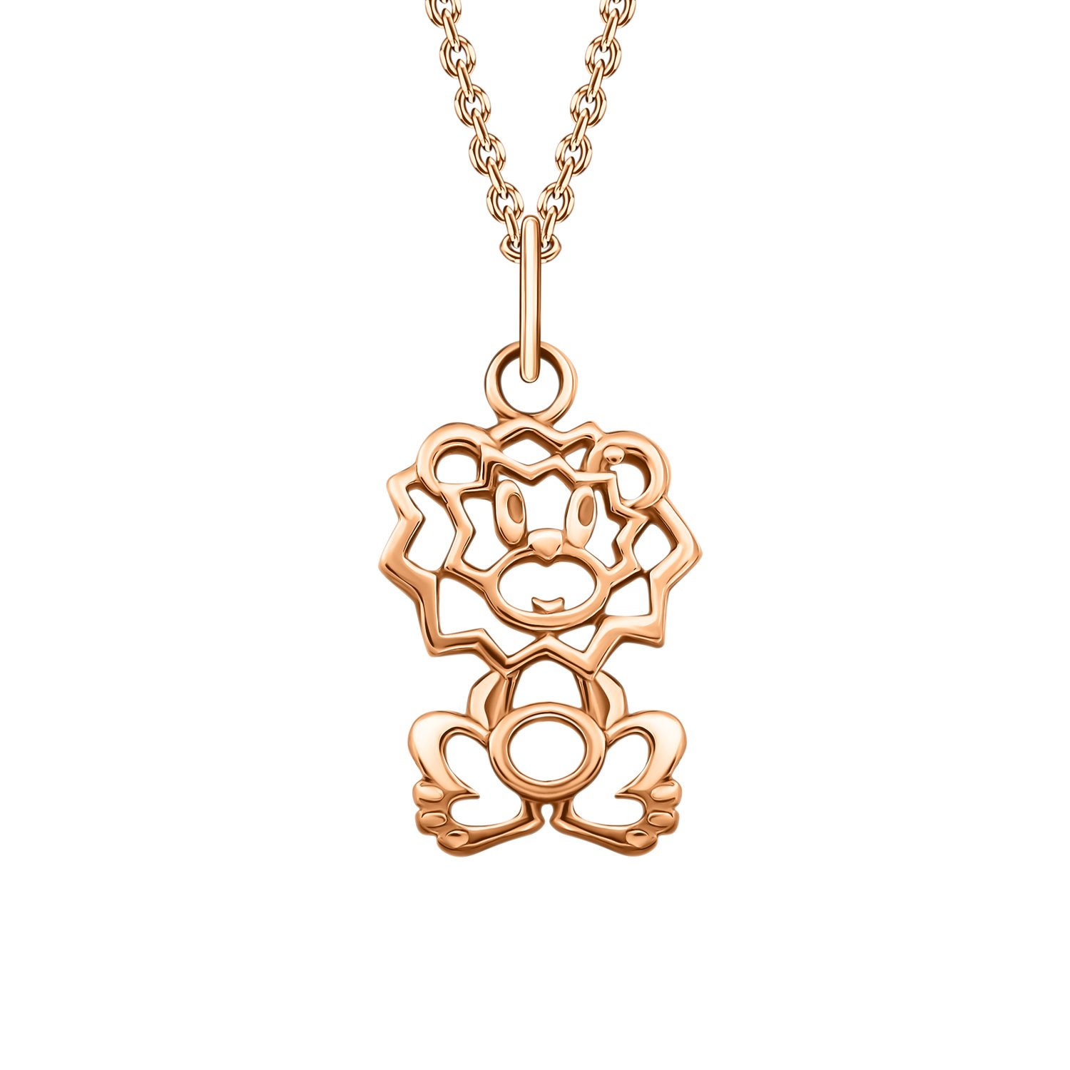 Золотая детская подвеска Лев