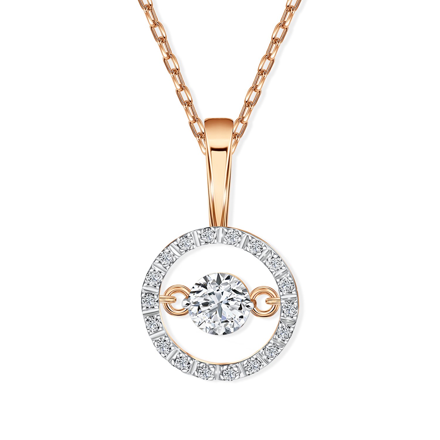 Фото «Золотая подвеска с бриллиантами выращенными»