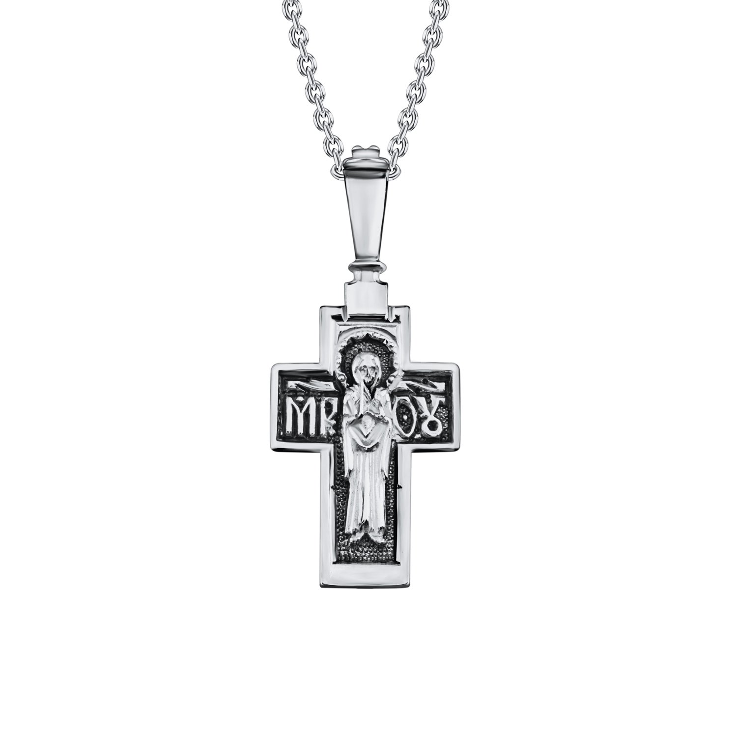 Серебряный крест с чернением