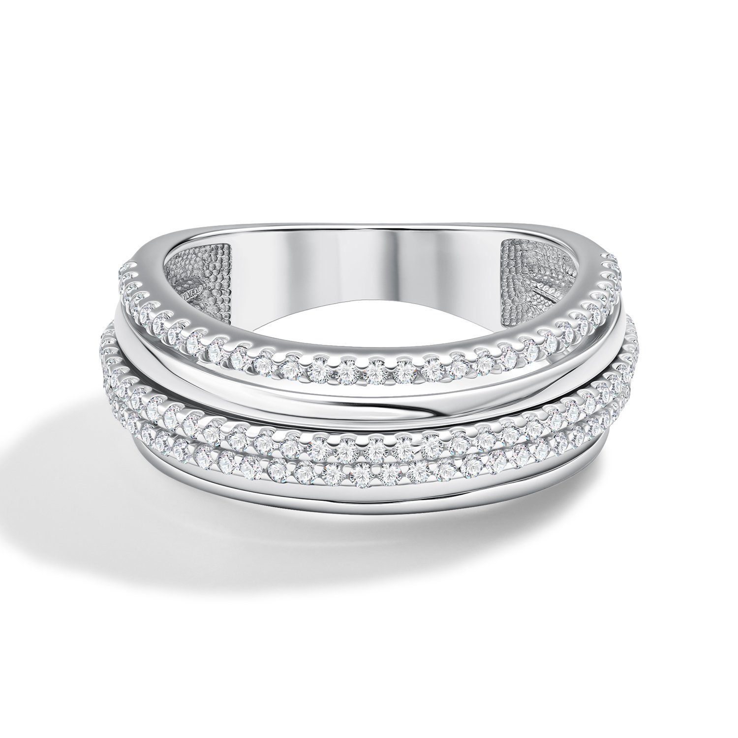 Серебряное кольцо с фианитами