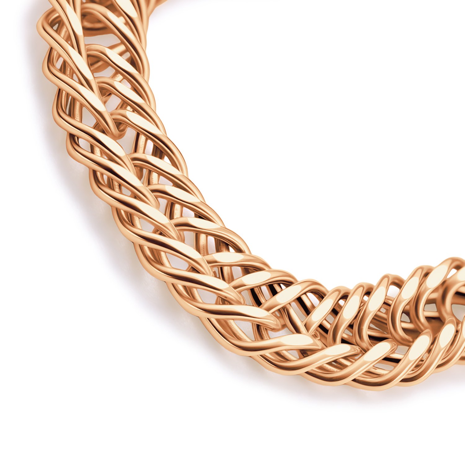 Золотой браслет облегченный