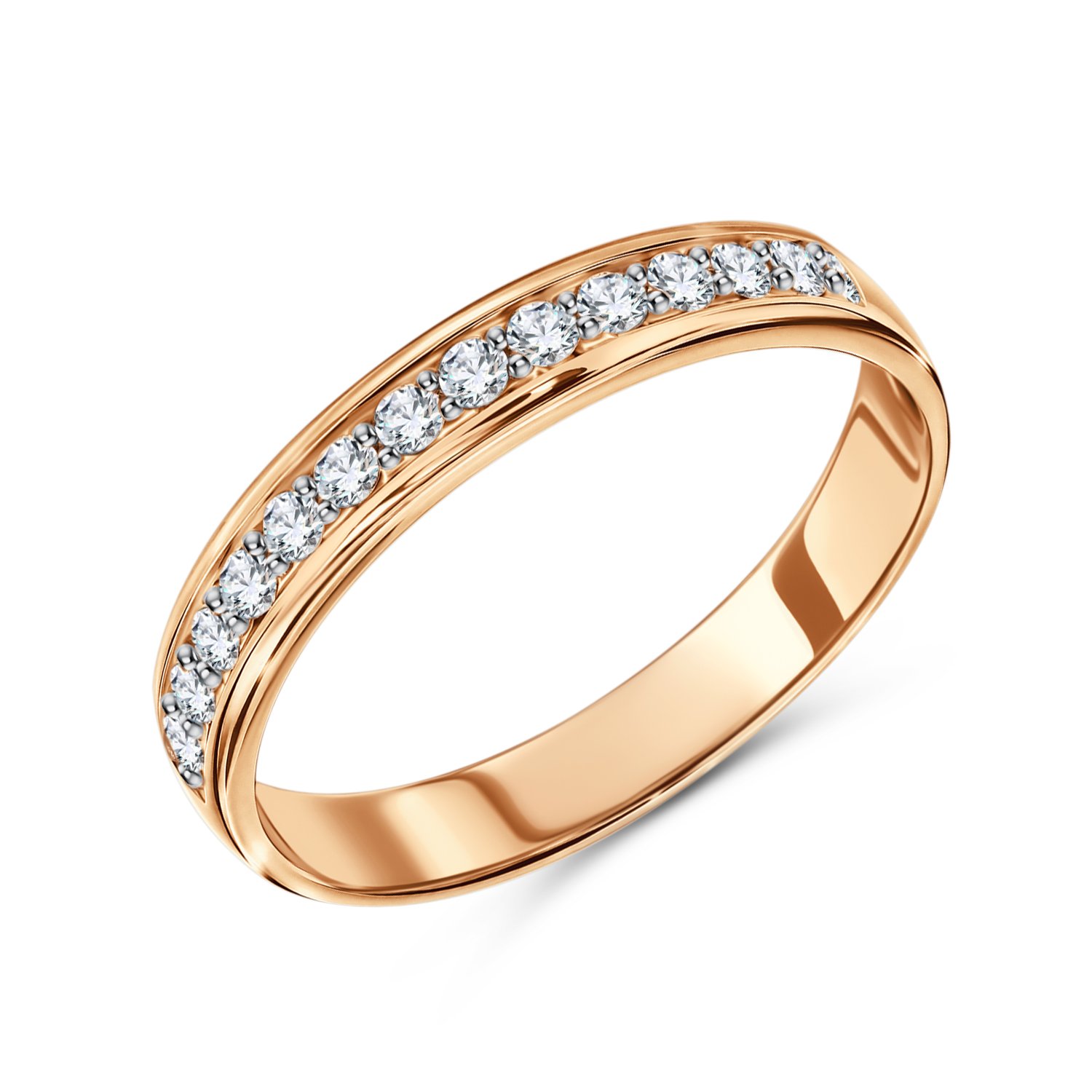 Фото «Золотое обручальное кольцо с бриллиантами»