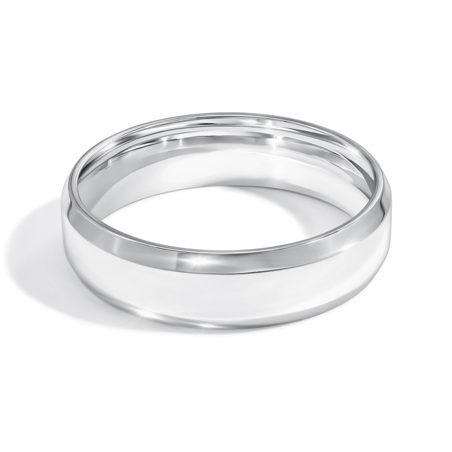 Серебряное обручальное кольцо Comfort fit
