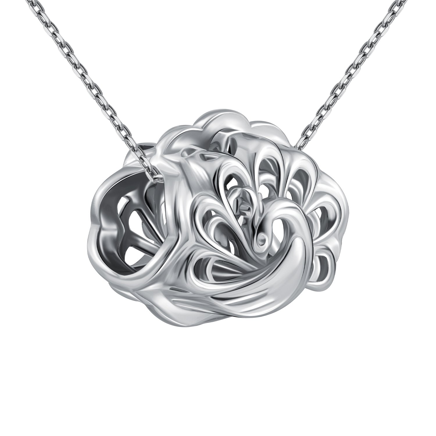 Серебряный шарм Павлин