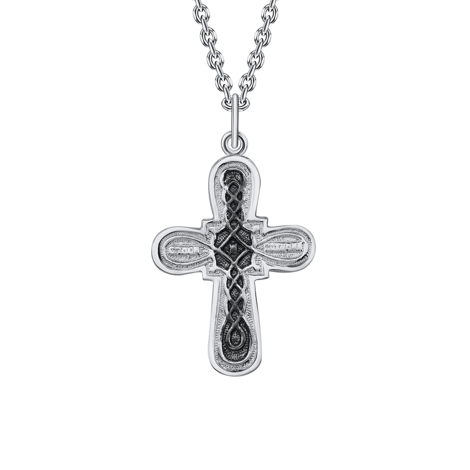Серебряный крест с чернением