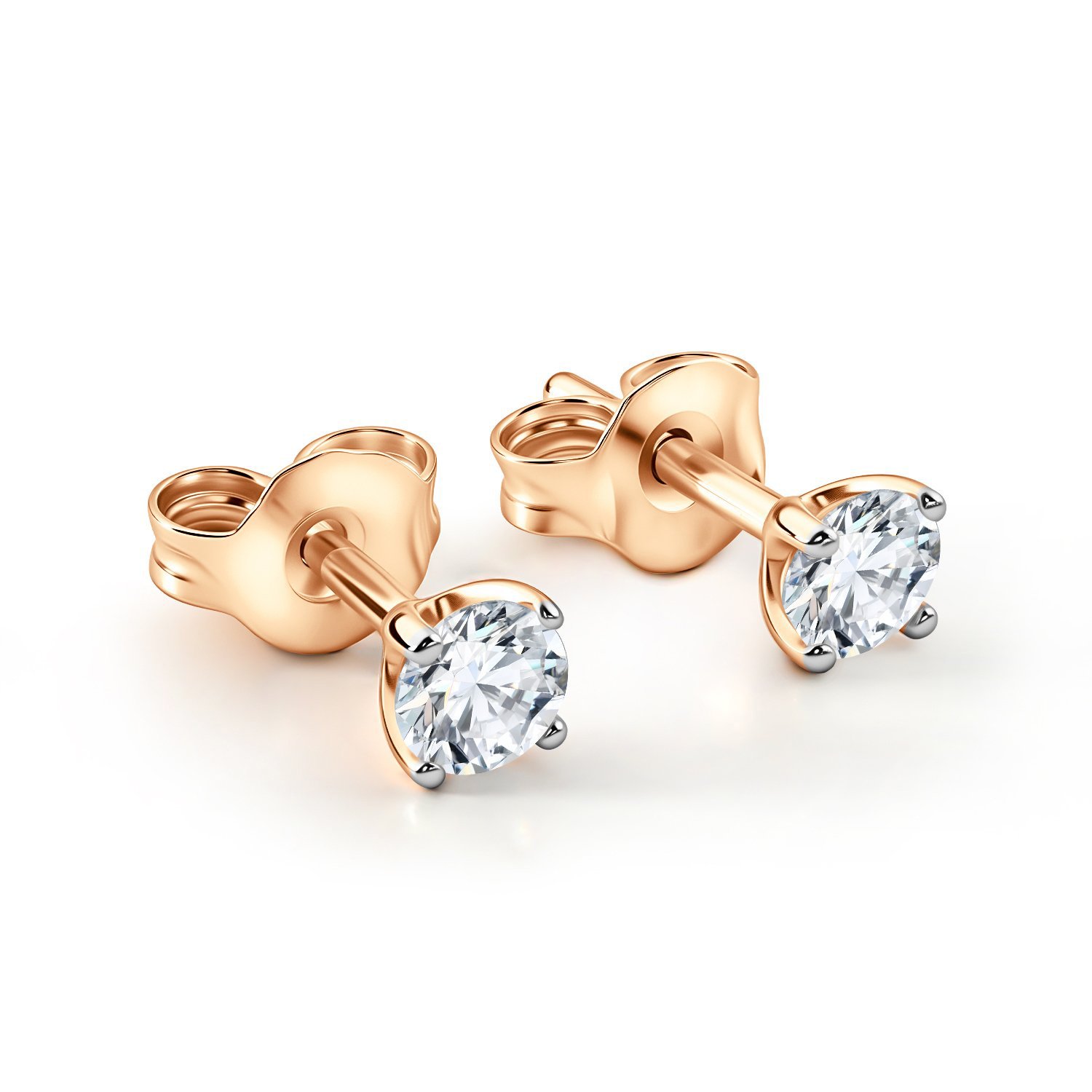 Золотые серьги с фианитами