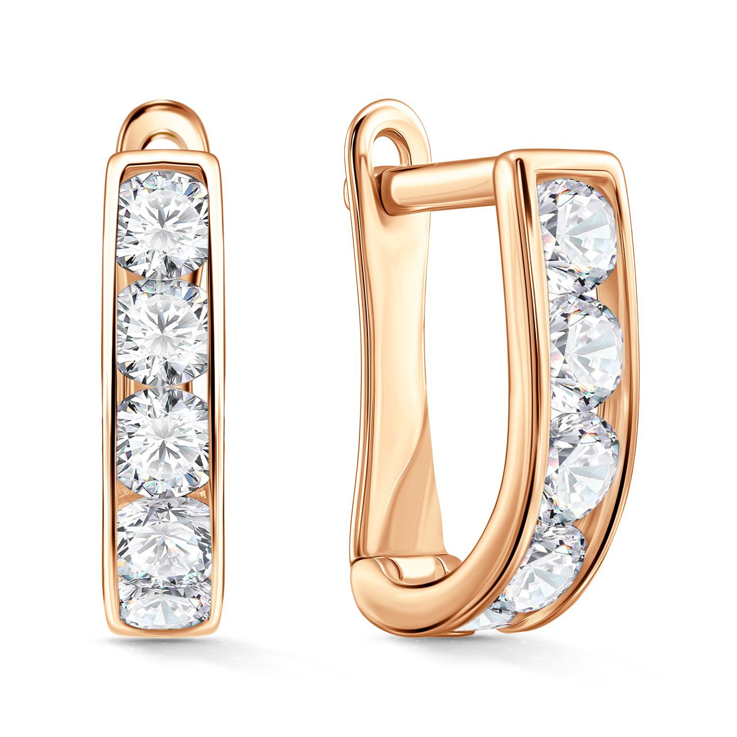 Фото «Золотые серьги с фианитами»