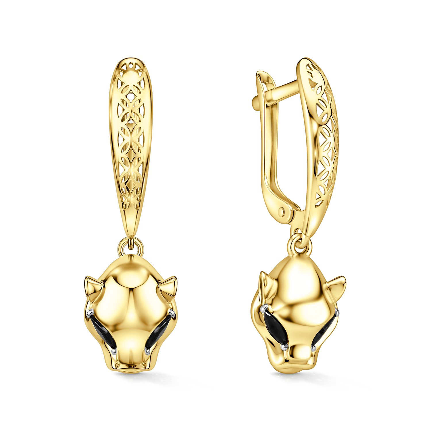 Фото «Золотые серьги с фианитами»