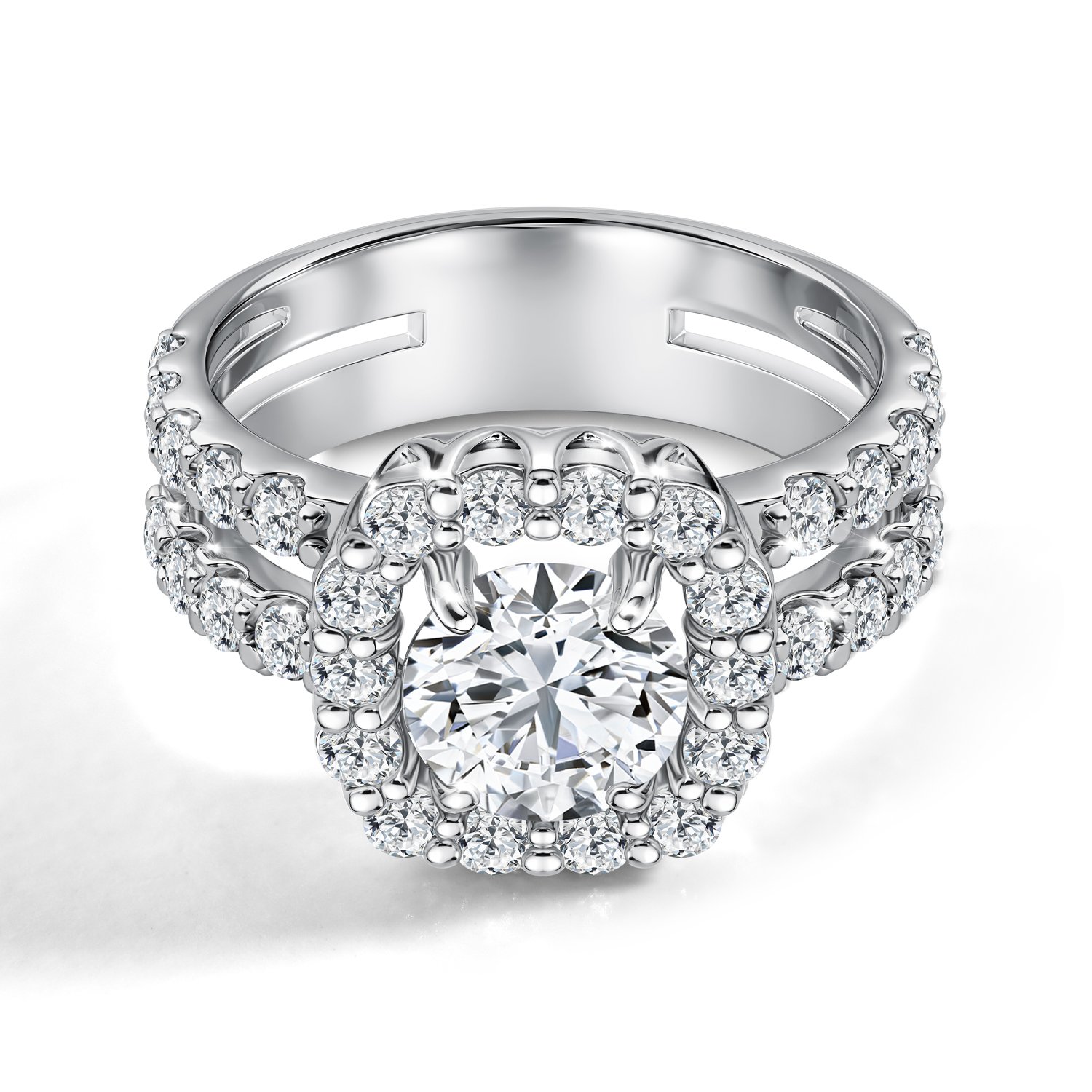 Золотое кольцо с бриллиантами выращенными