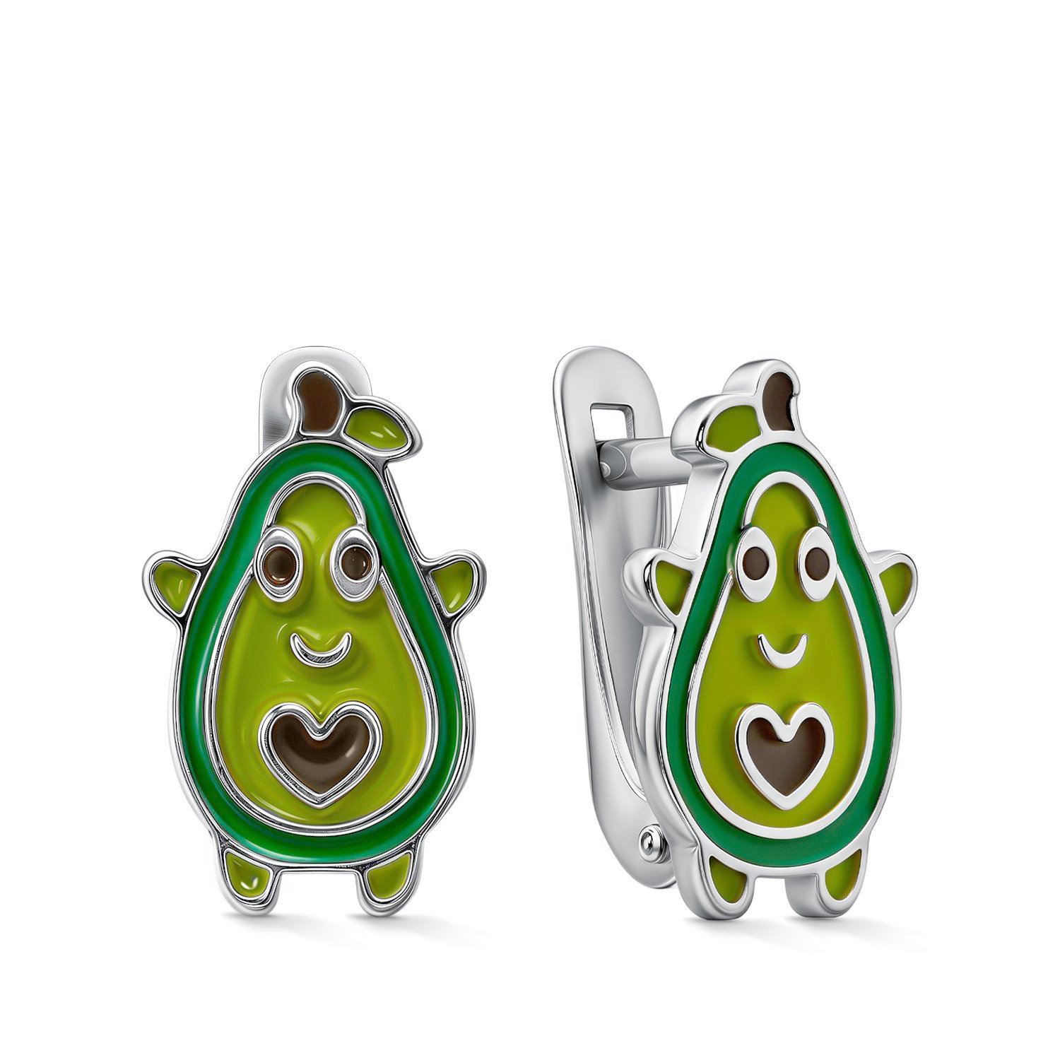 Фото «Серебряные серьги с эмалью»