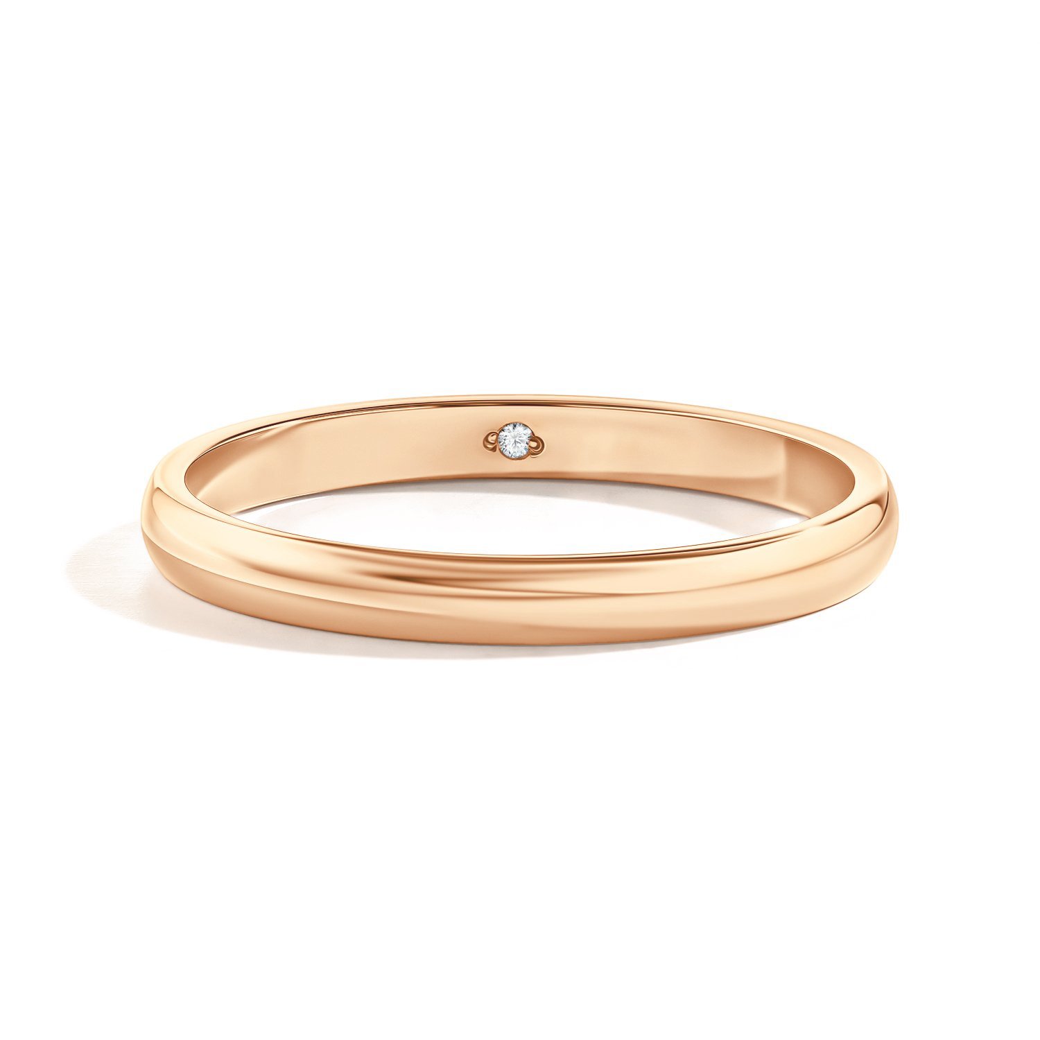 Золотое обручальное кольцо с бриллиантом